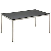 Gloster Kore Rectangular 8 Seater Outdoor Dining Table, Slate Glass, width 206cm