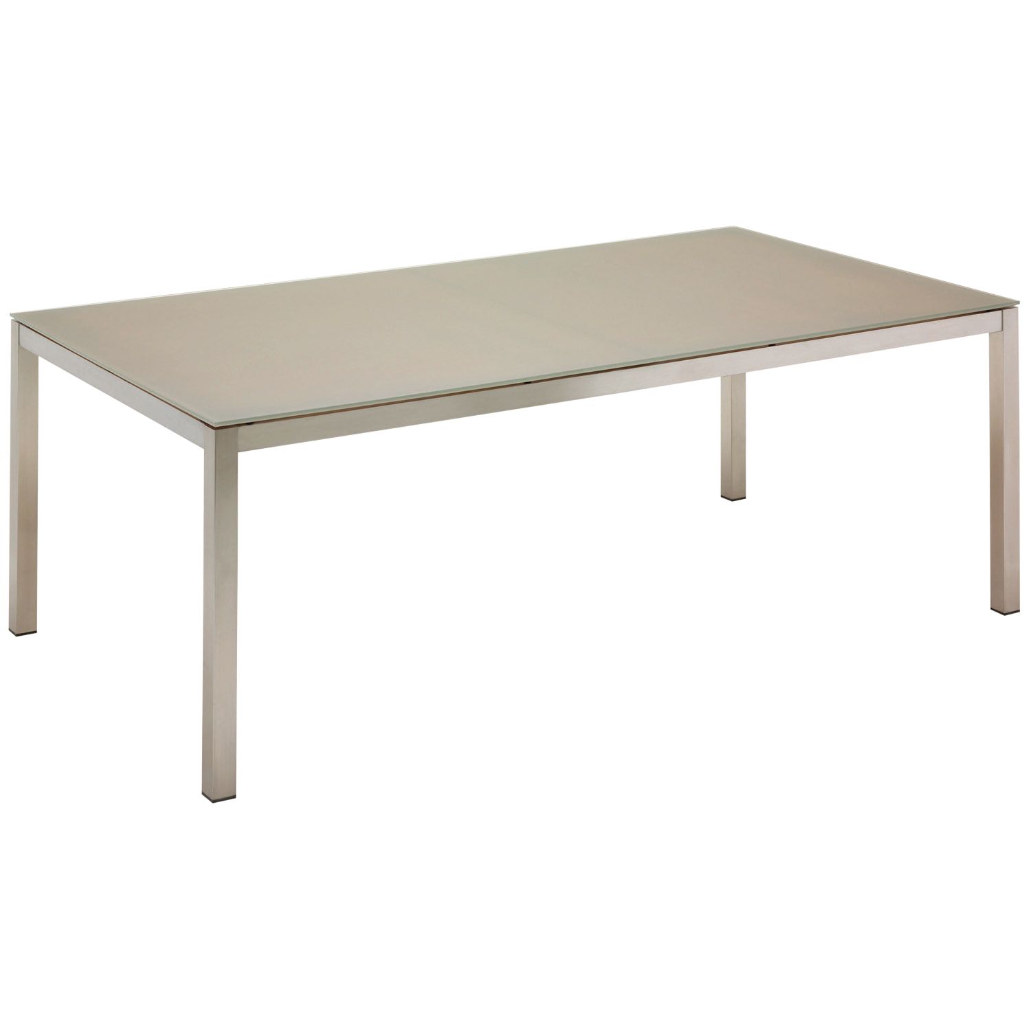 Gloster Kore Rectangular 8 Seater Outdoor Dining Table, Taupe Glass, width 206cm