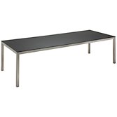 Gloster Kore Rectangular 10 Seater Outdoor Dining Table, Slate Glass, width 280cm