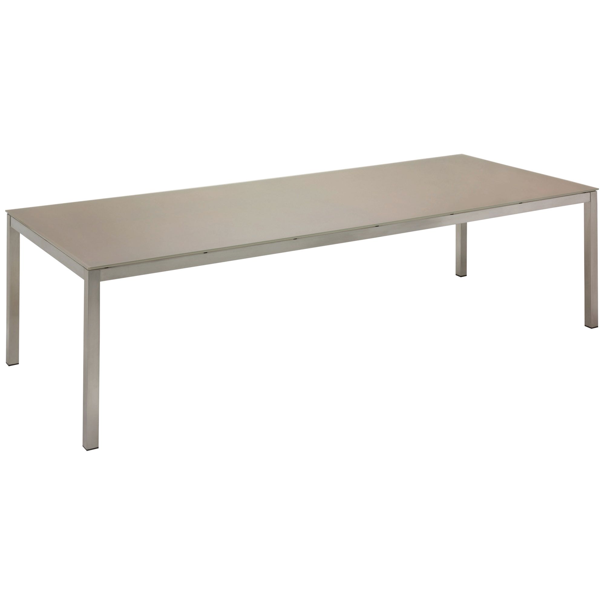 Gloster Kore Rectangular 10 Seater Outdoor Dining Table, Taupe HPL at John Lewis