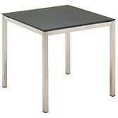 Gloster Kore Square 4 Seater Outdoor Dining Table, Black HPL, width 80cm