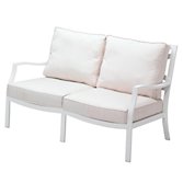 Gloster Roma Deep Seating 2 Seat Outdoor Sofa, Crystal White, width 138cm