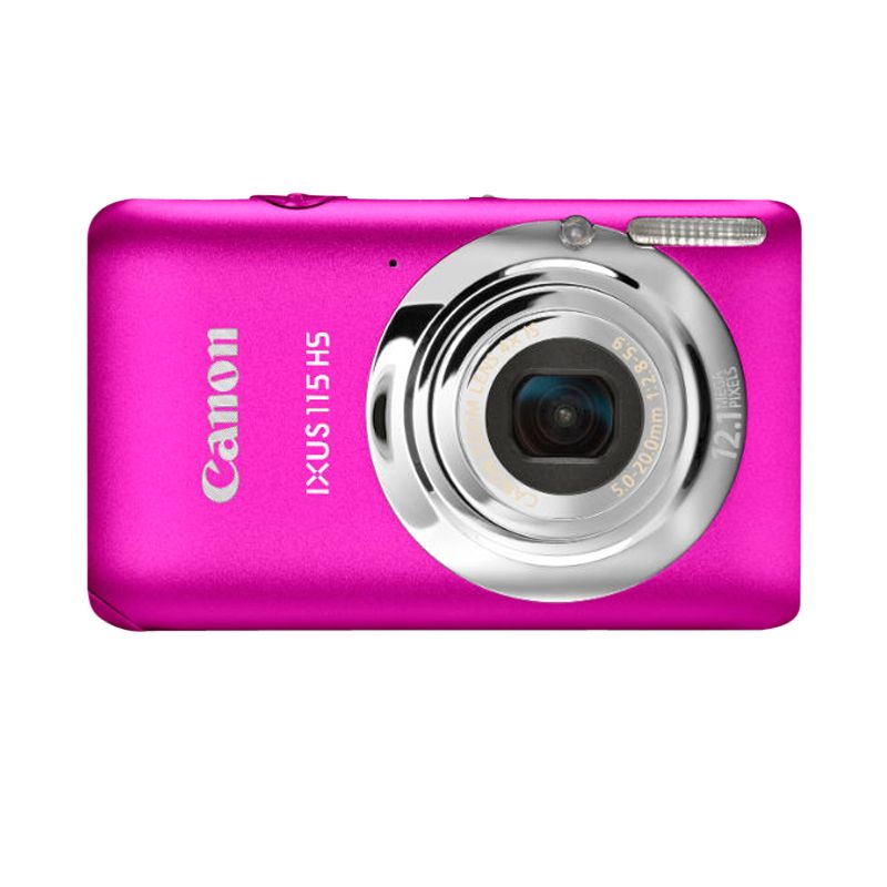 Canon IXUS 115 HS Digital Camera HD 1080p 121 MP 4x Optical Zoom 3quot LCD Screen Pink