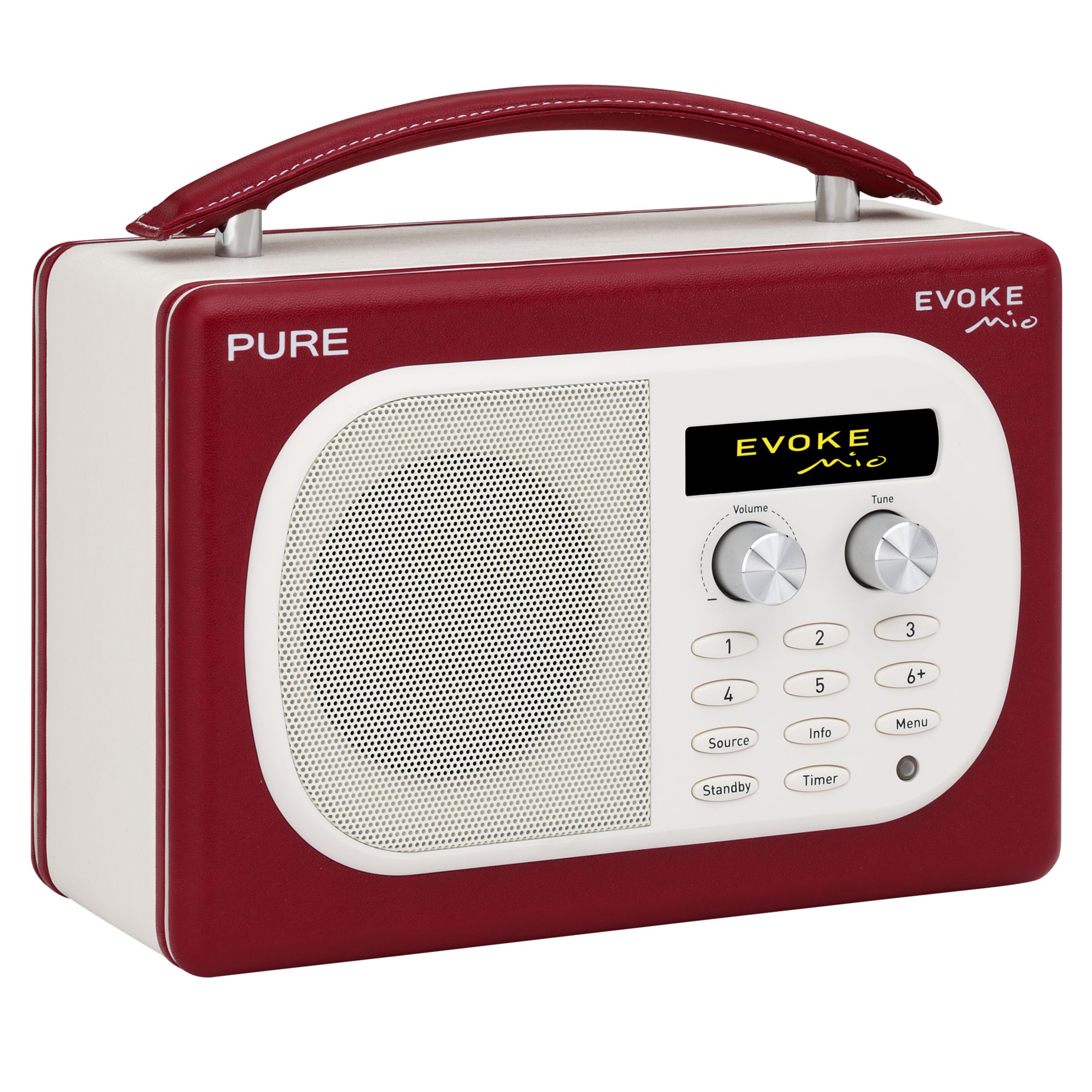 PURE Evoke Mio DAB Radio, Cherry