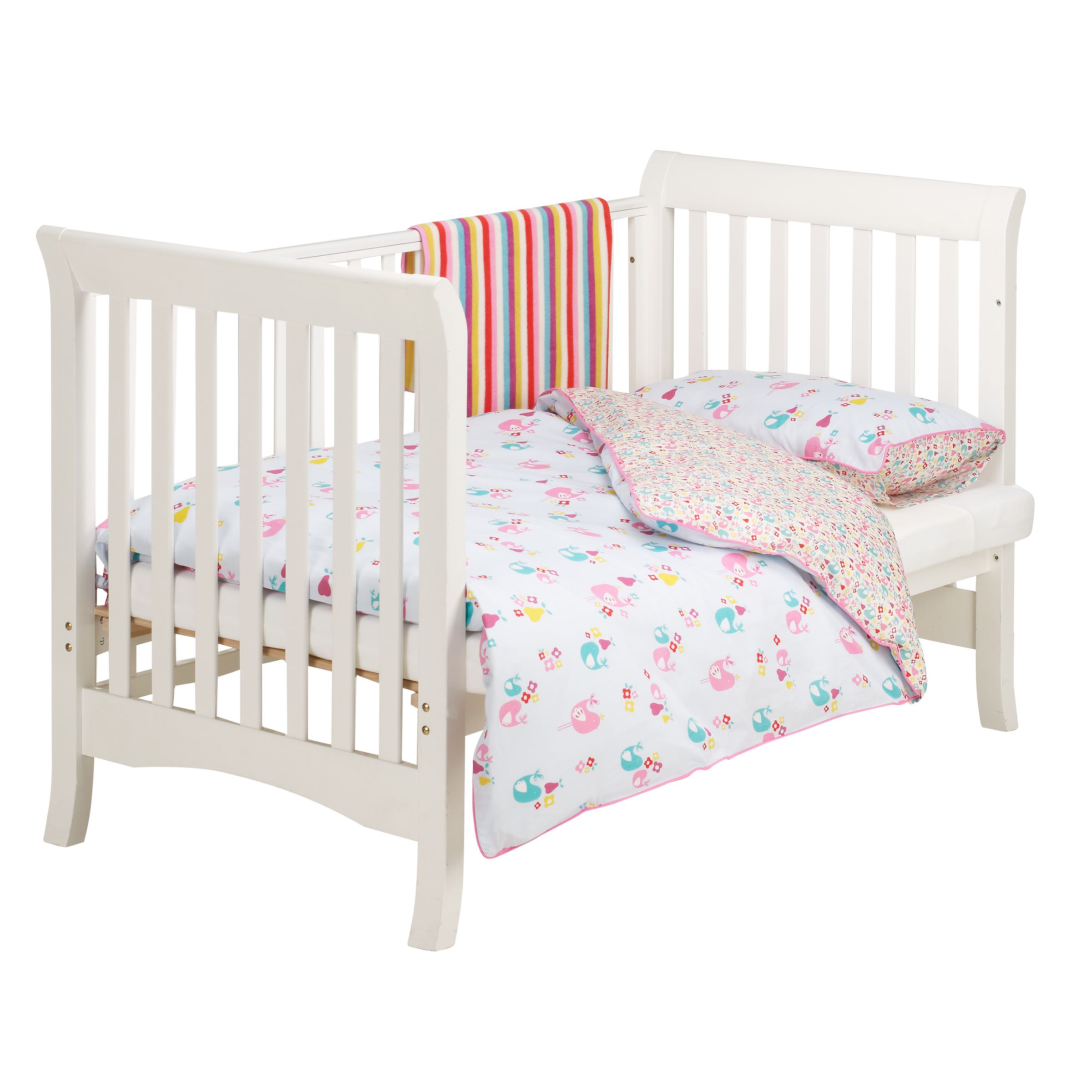 John Lewis Birds Cotbed Duvet Cover and Pillow Set