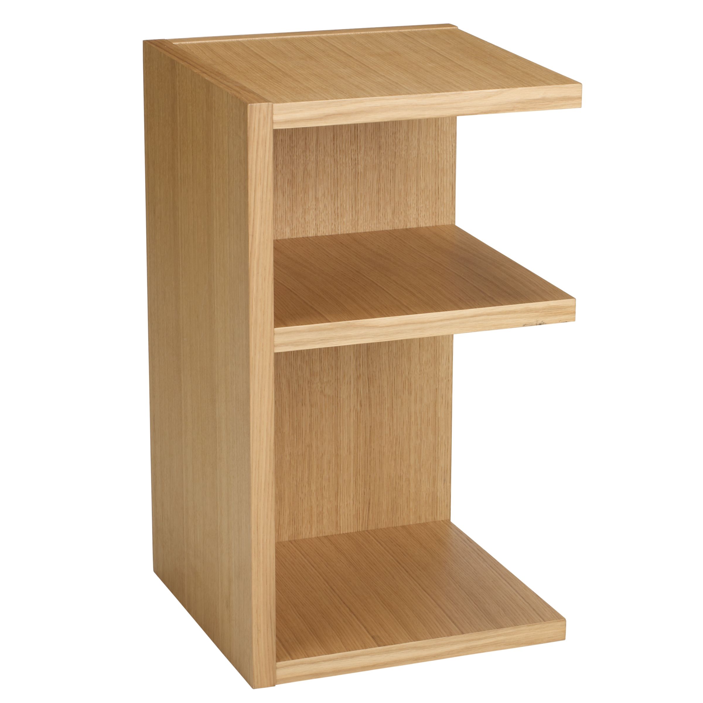 Angle Low Bookcase, Oak