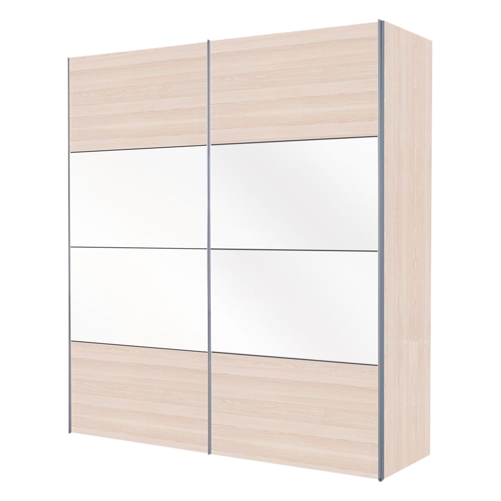 John Lewis Vier Sliding Wardrobe, Satin Ash /