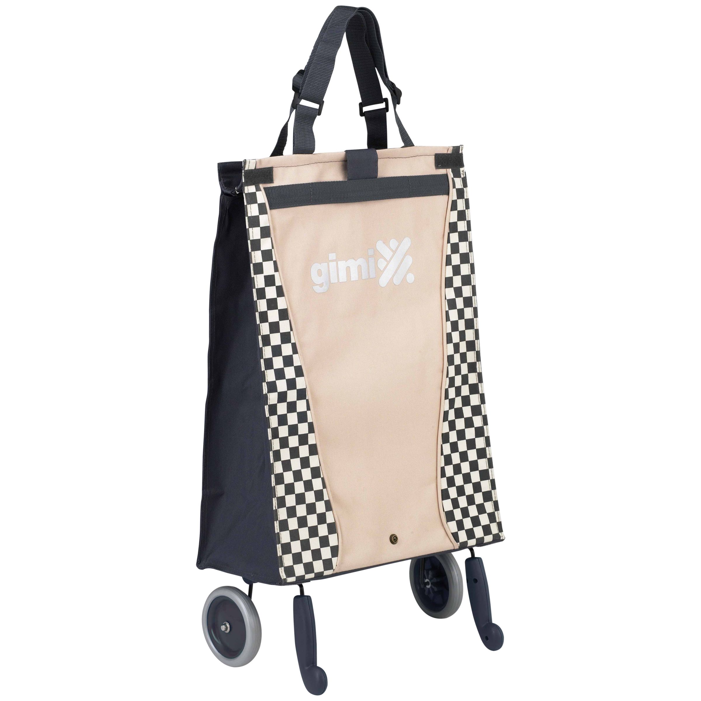 Gimi Bella 2-Wheel Foldable Shopping Trolley, Navy