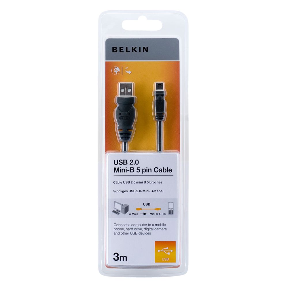 Belkin USB 20 to USB Mini Cable 3 metre