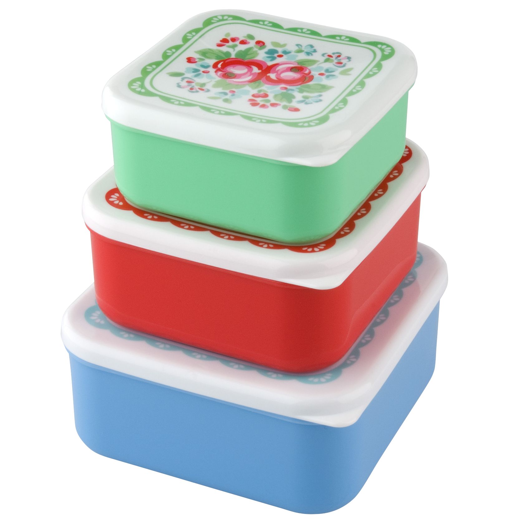 Cath Kidston Sandwich Boxes, Set of 3, Spray Flowers