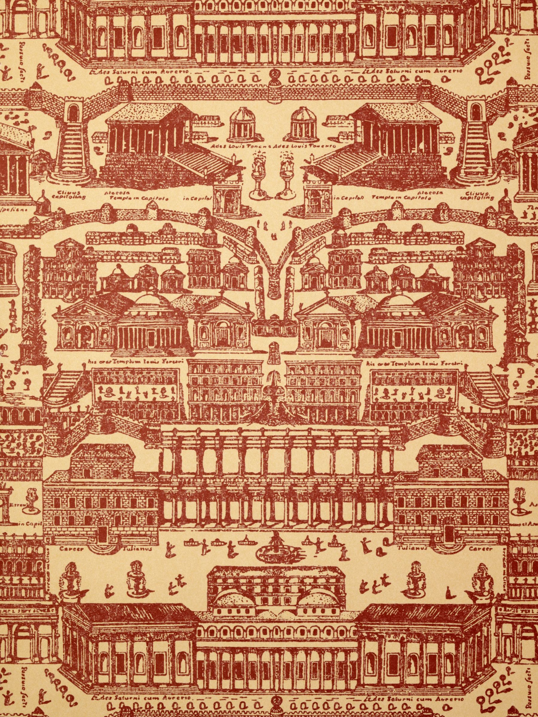 Wallpaper Bath on Buy Zoffany Rome Wallpaper  Beige   Red  310072 Online At Johnlewis