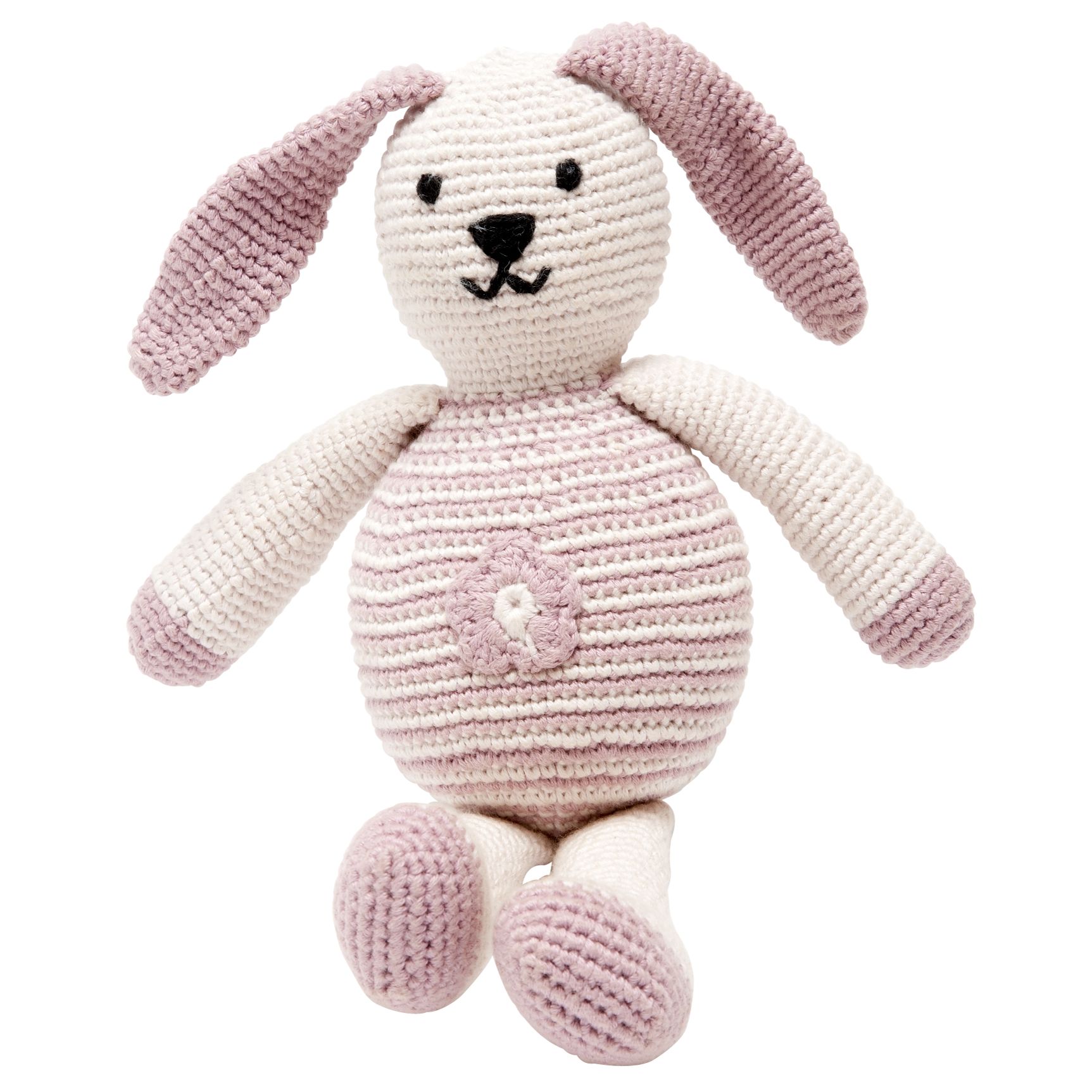 Pebble Fair Trade Organic Cotton Bunny, Pink