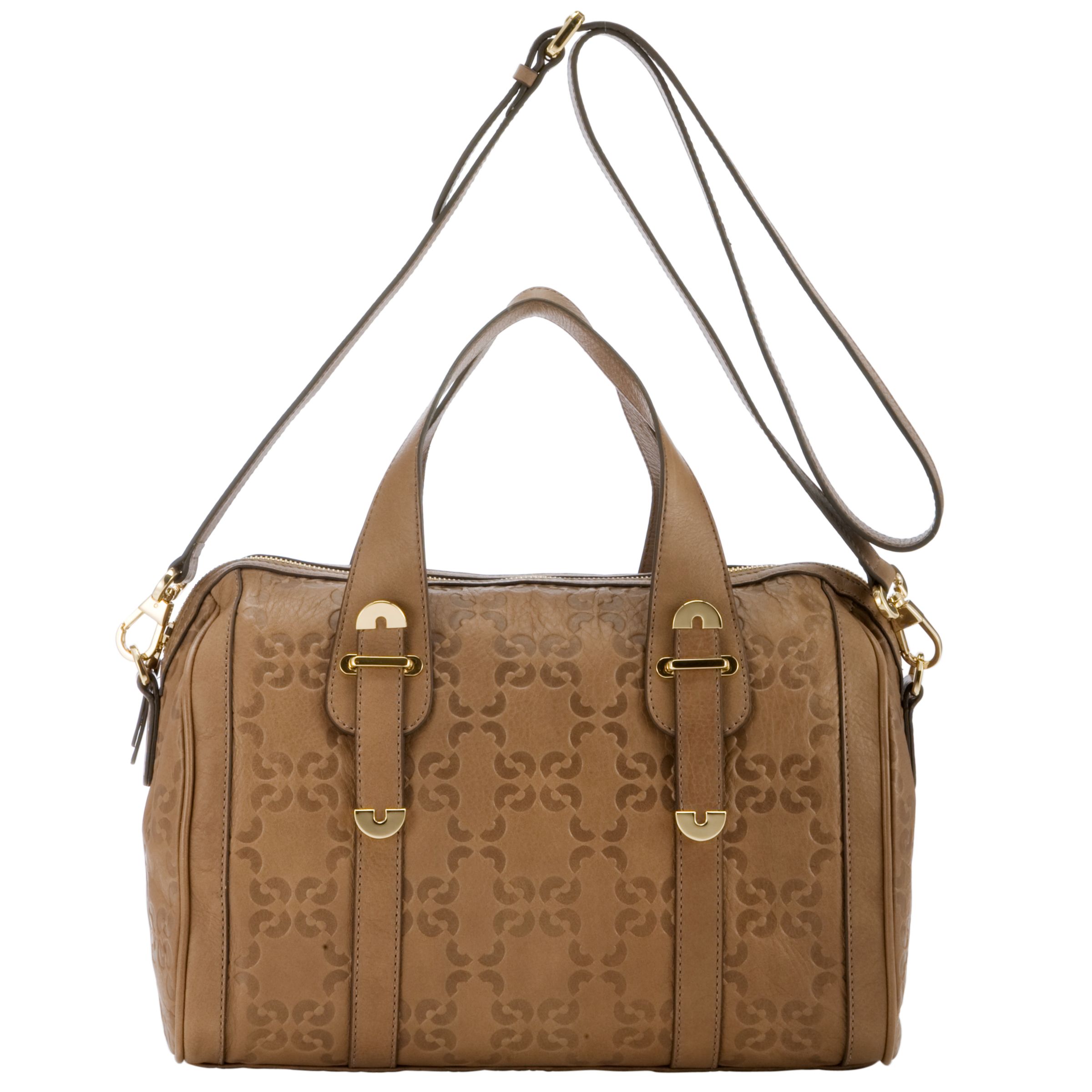 Coccinelle Dressy Leather Bowler Fango