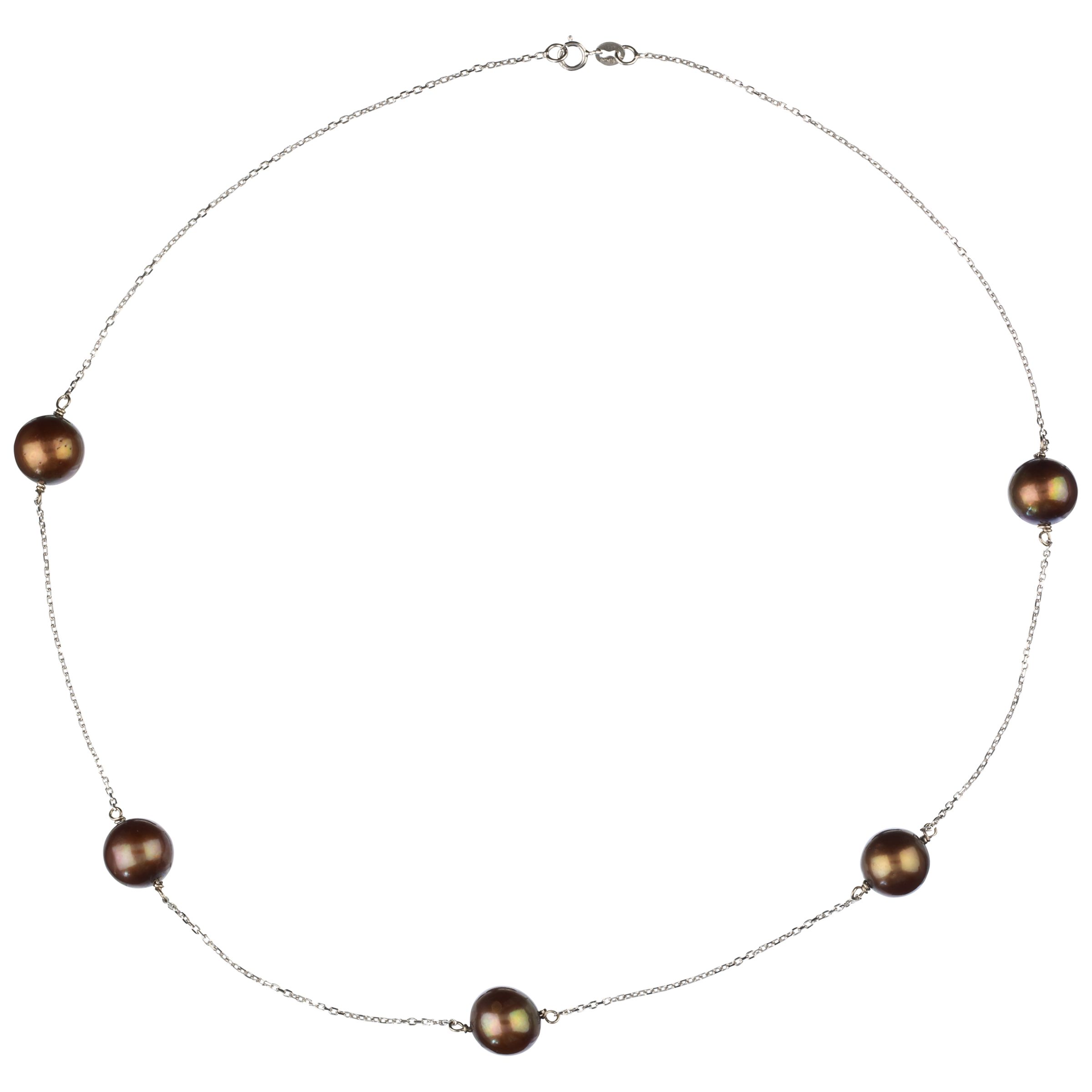 Elizabeth Freshwater Pearl Necklace, Chocolate