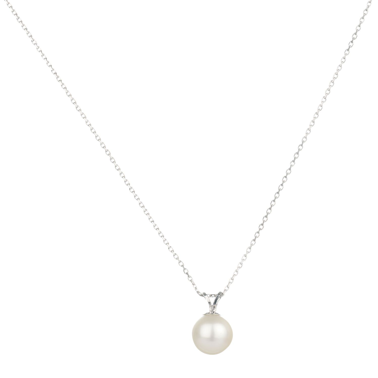 John Lewis 9ct White Gold White Fresh Water Pearl Pendant