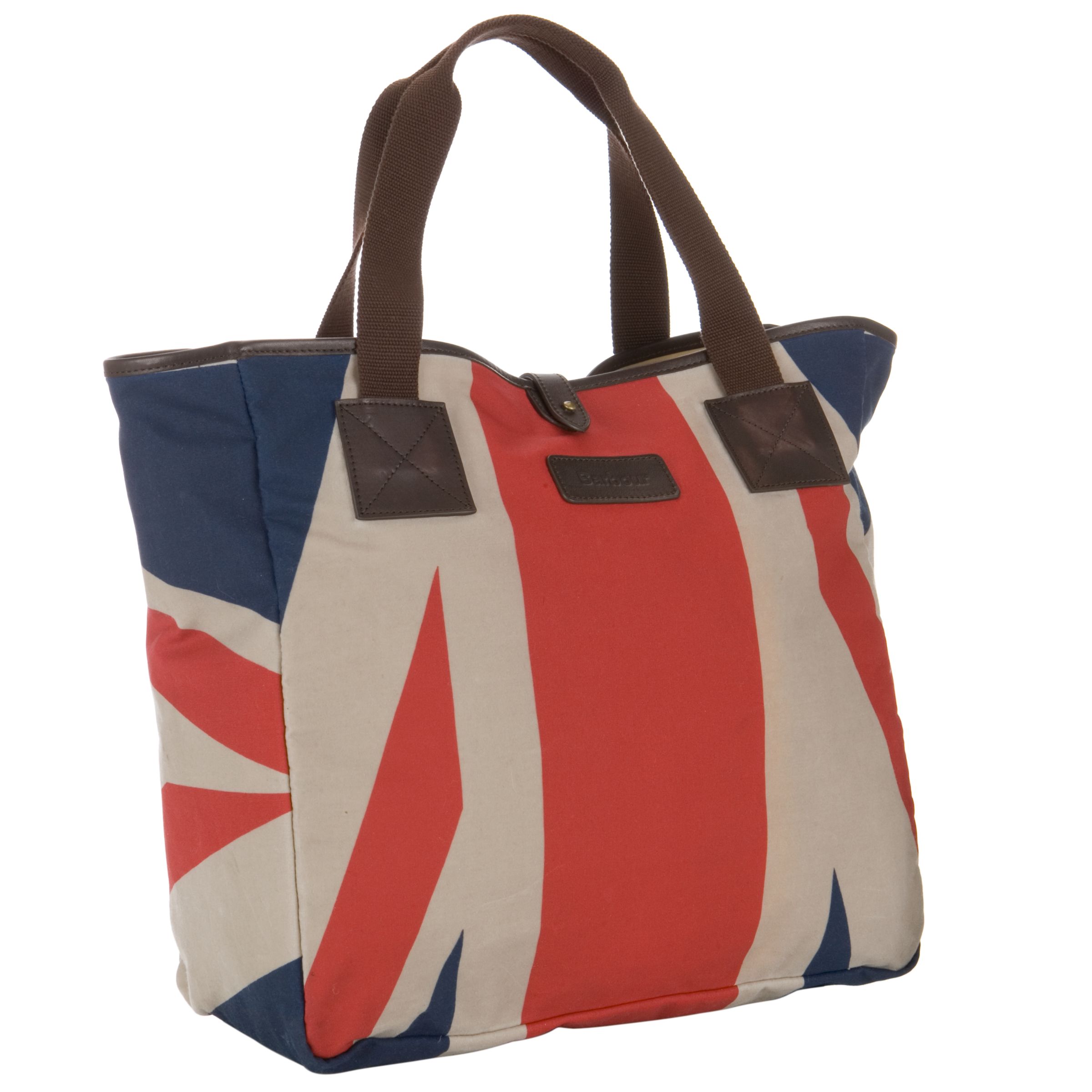 Barbour Union Jack Wax Cotton Shopper Handbag, Multi