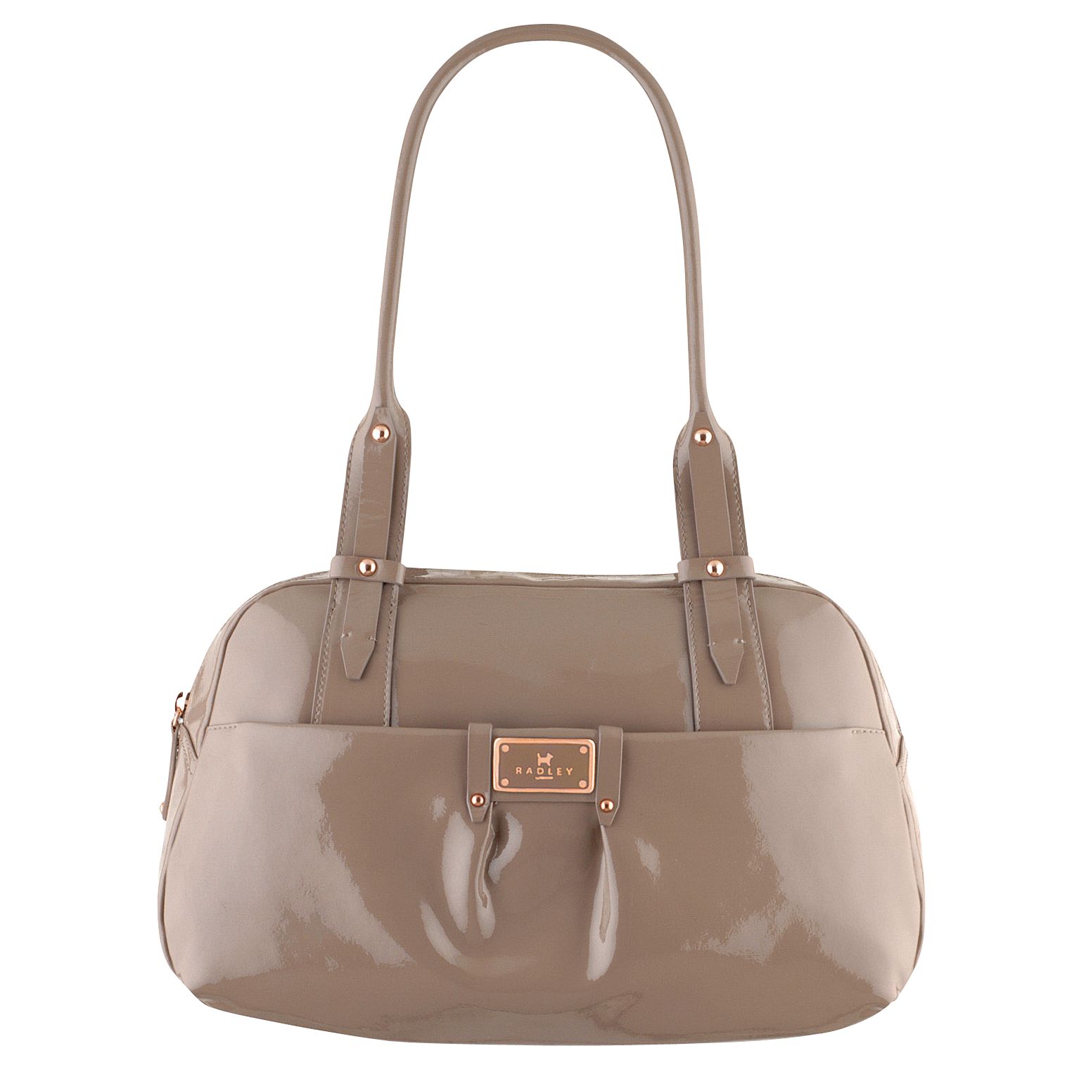 Radley Ealing Large Patent Tote Handbag Grey