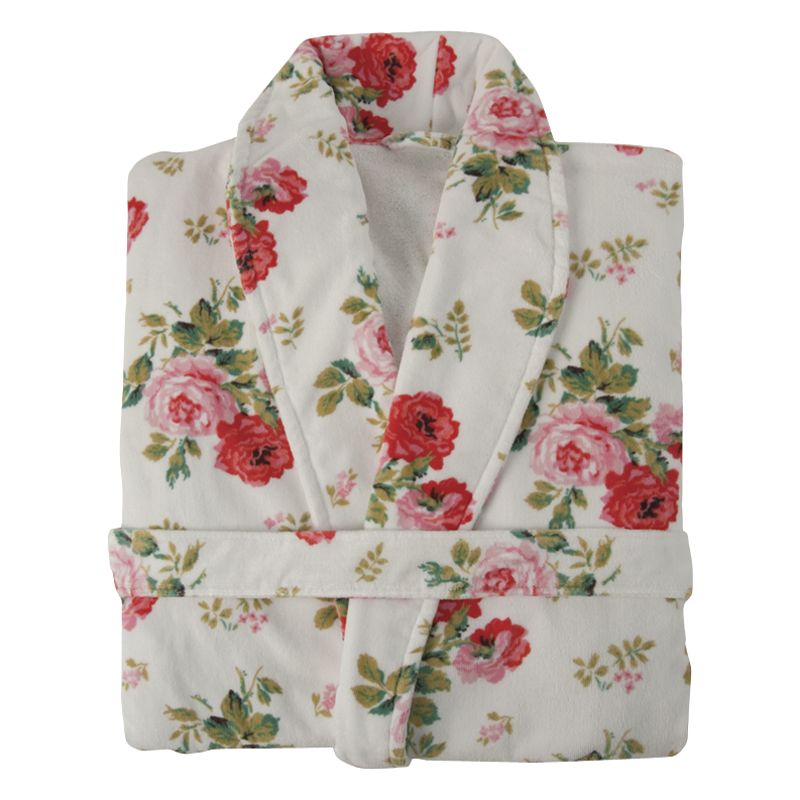 Cath Kidston Antique Rose Bath Robe, White