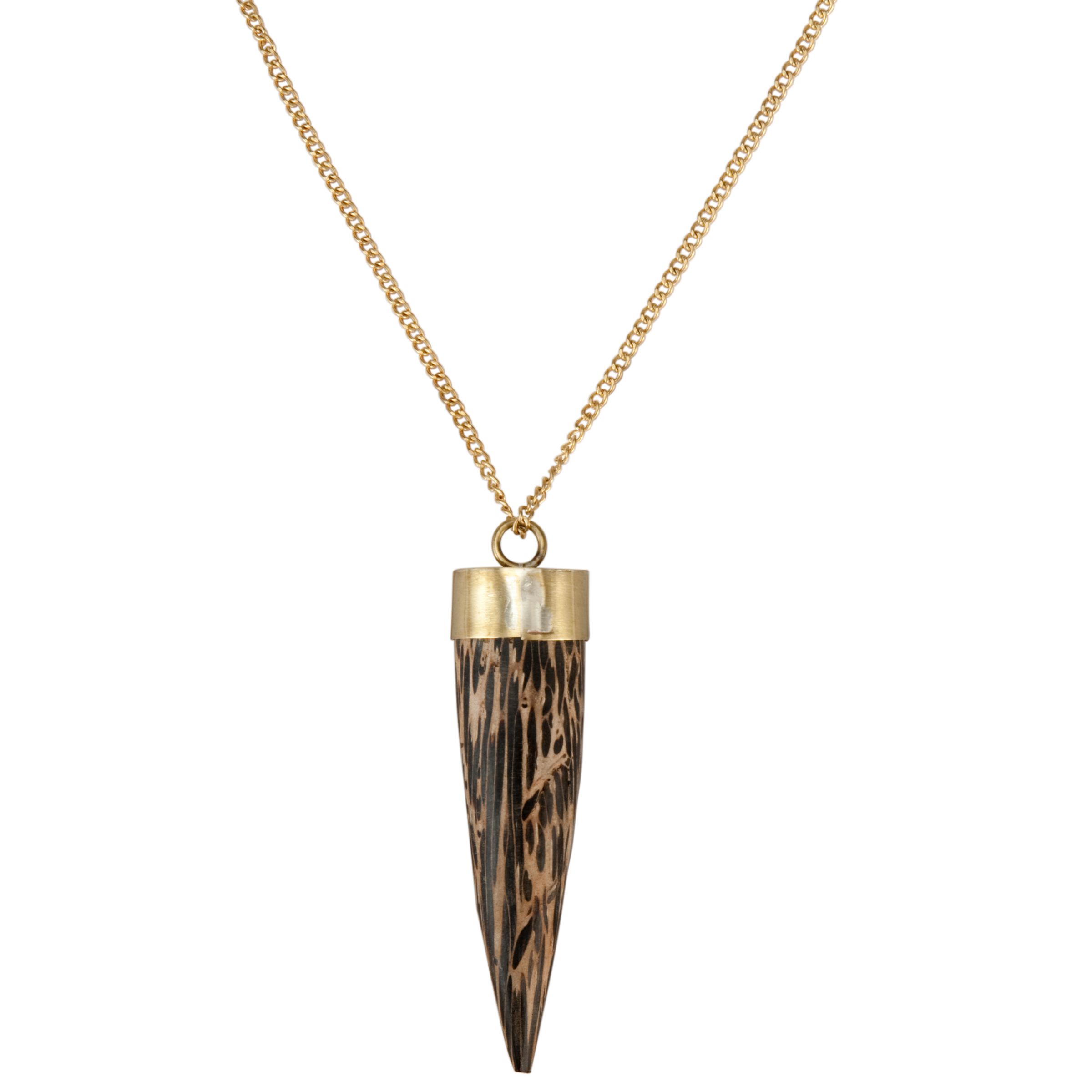 Made Ndogo Coconut Wood Pendent Necklace
