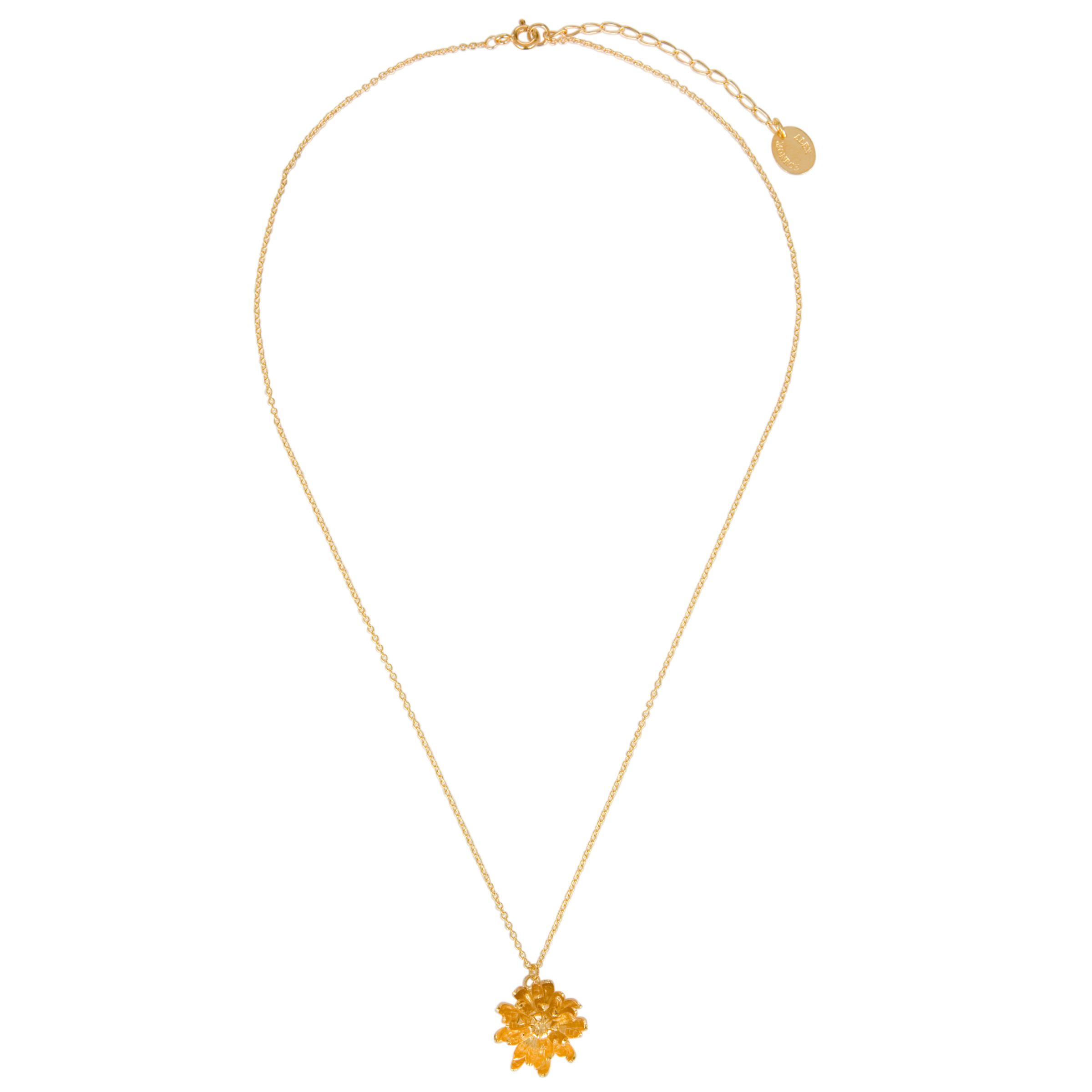 Alex Monroe Large Chrysanthemum Flower Necklace, Gold