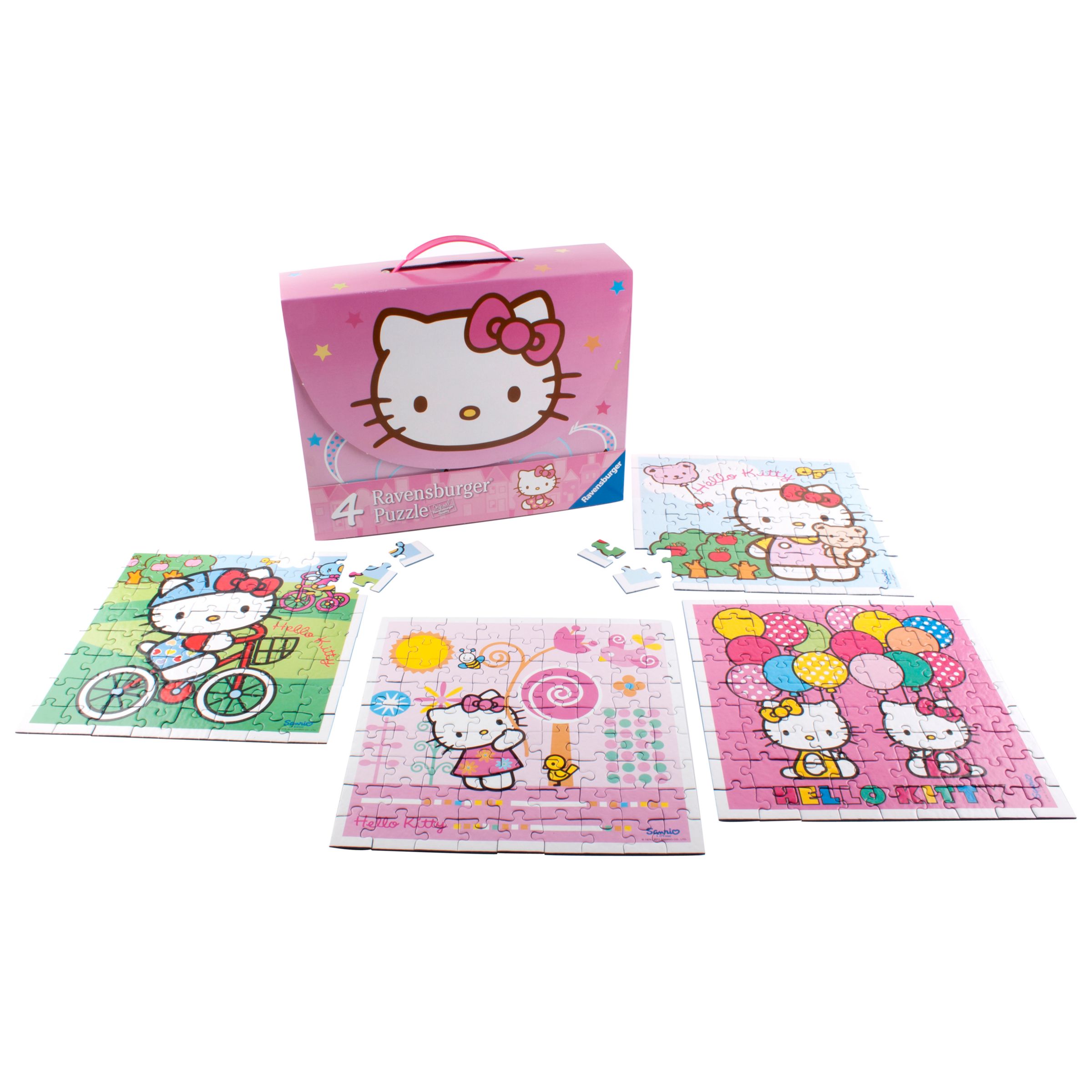 Hello Kitty Puzzle Case and 4 Puzzle Set