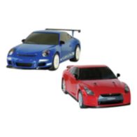 Scalextric Nissan GTR/Porsche Cars, Blue/Red £39.97