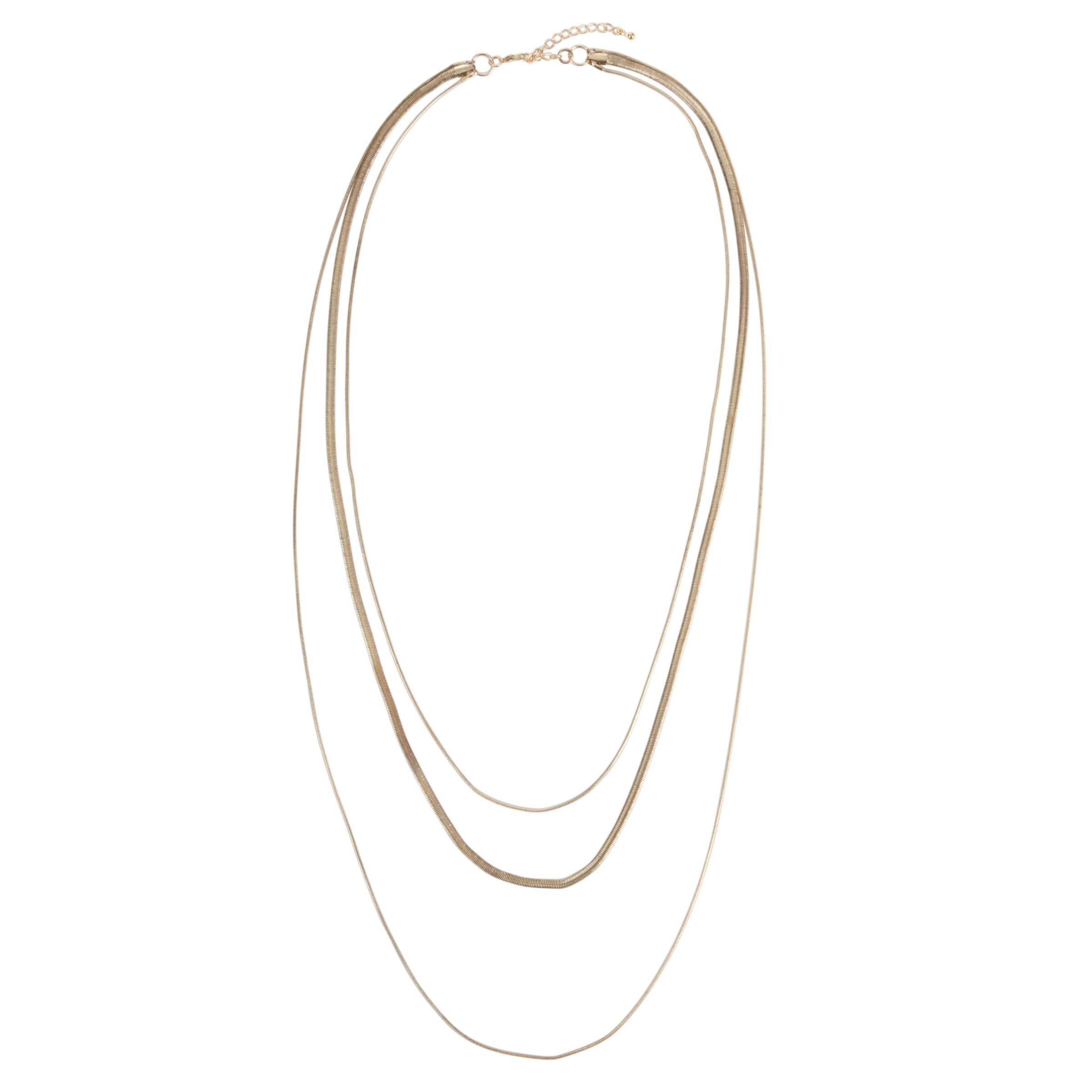John Lewis Women Gold Three Strand Fine Snake Chain
