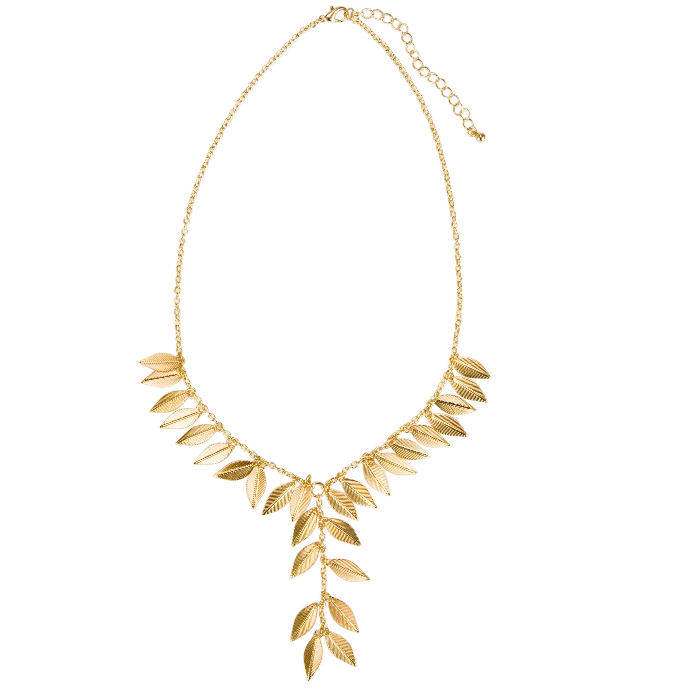 John Lewis Nordic Gold Coloured Leaf Necklace