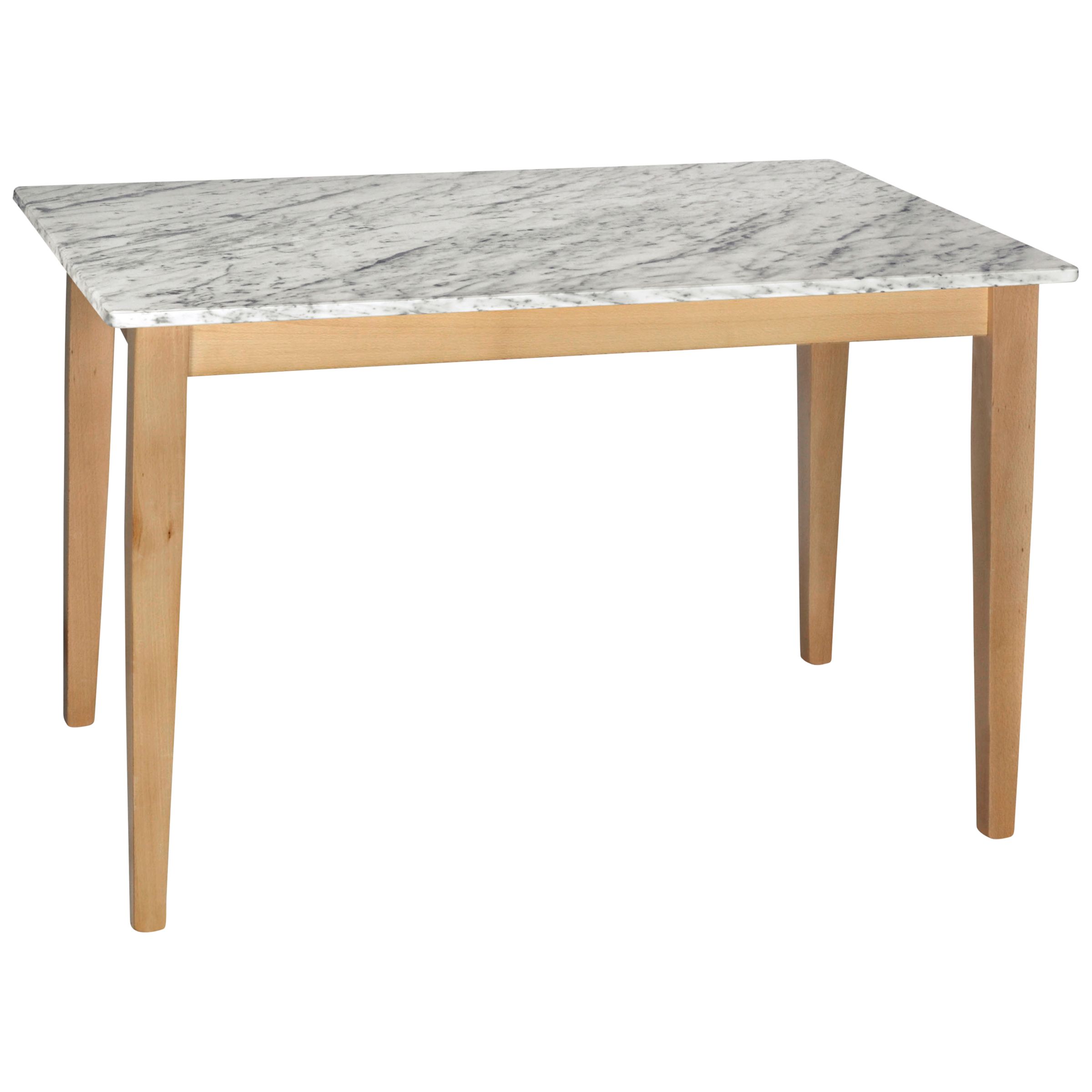 HND Katrina Rectangular Dining Table, Carrara, width 110cm