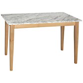 HND Katrina Rectangular Dining Table, Carrara, width 110cm
