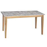 HND Katrina Large Rectangular Dining Table, Kashmir White, width 110cm