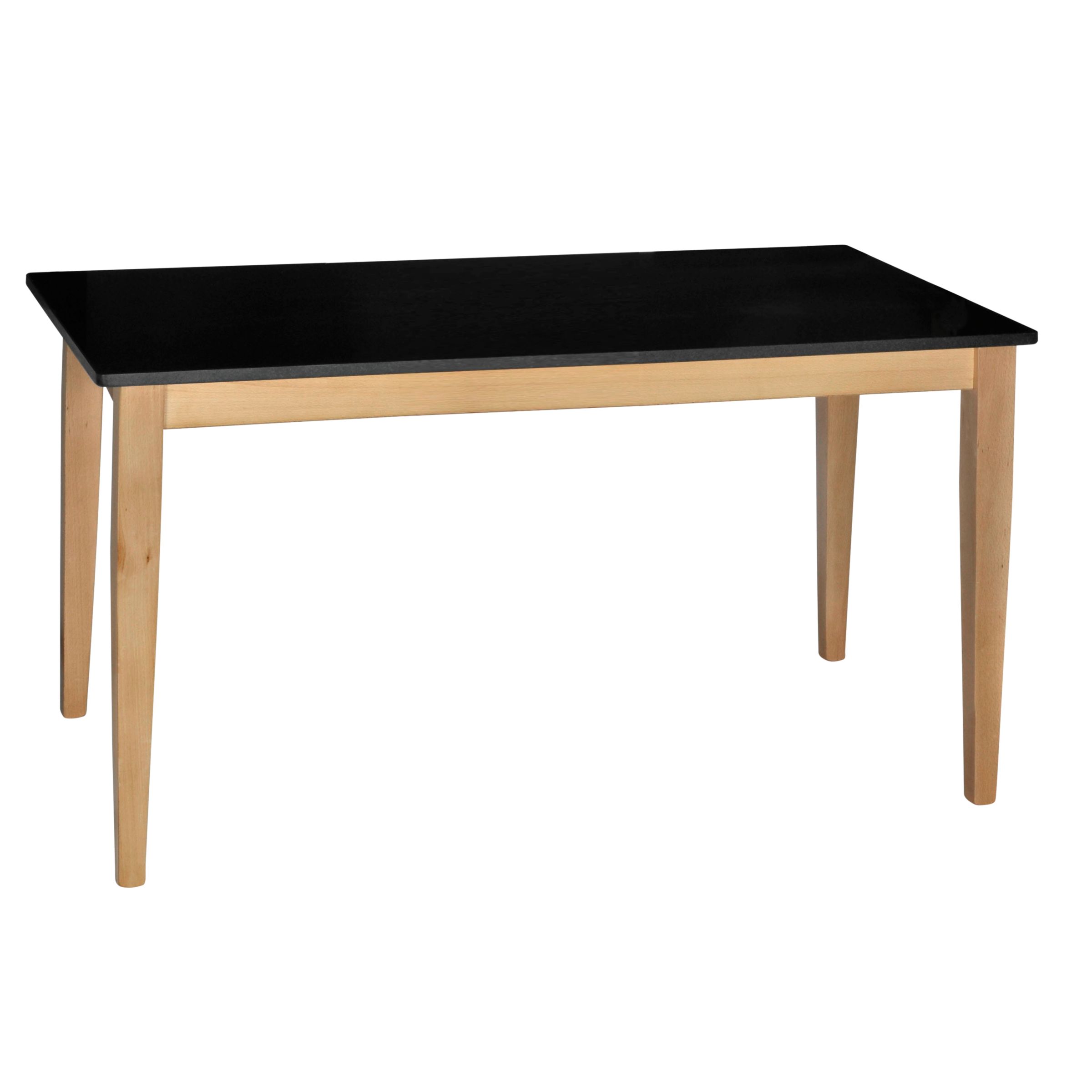 HND Katrina Large Rectangular Dining Table, Nero Assoluto, width 110cm