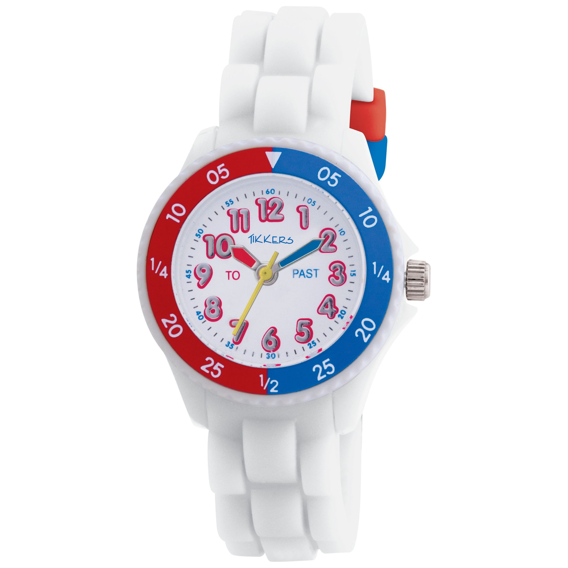 Tikkers TK001 Kids Time Teacher White Dial Rubber Strap Watch