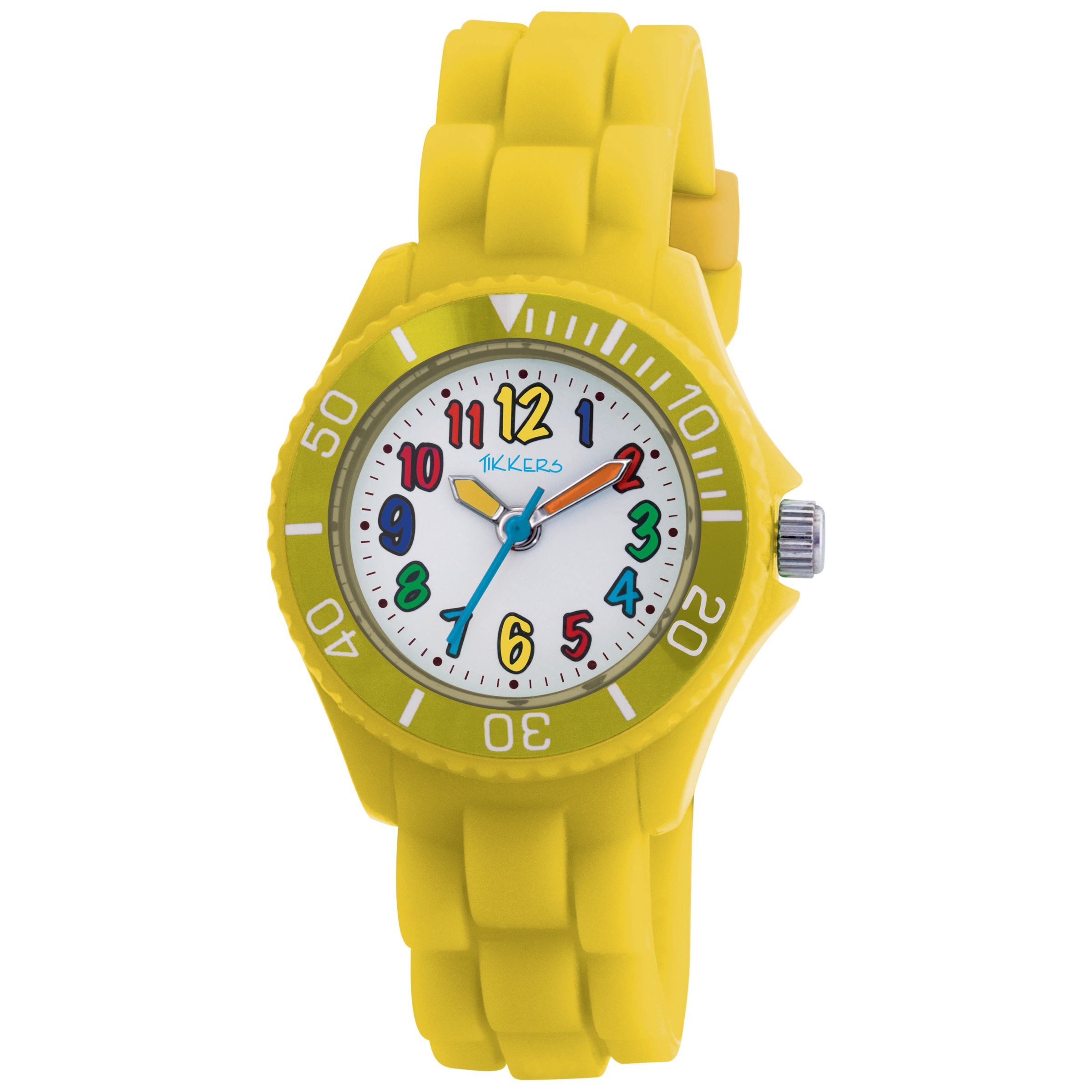 Tikkers TK0013 Kids Rubber Strap Watch, Yellow