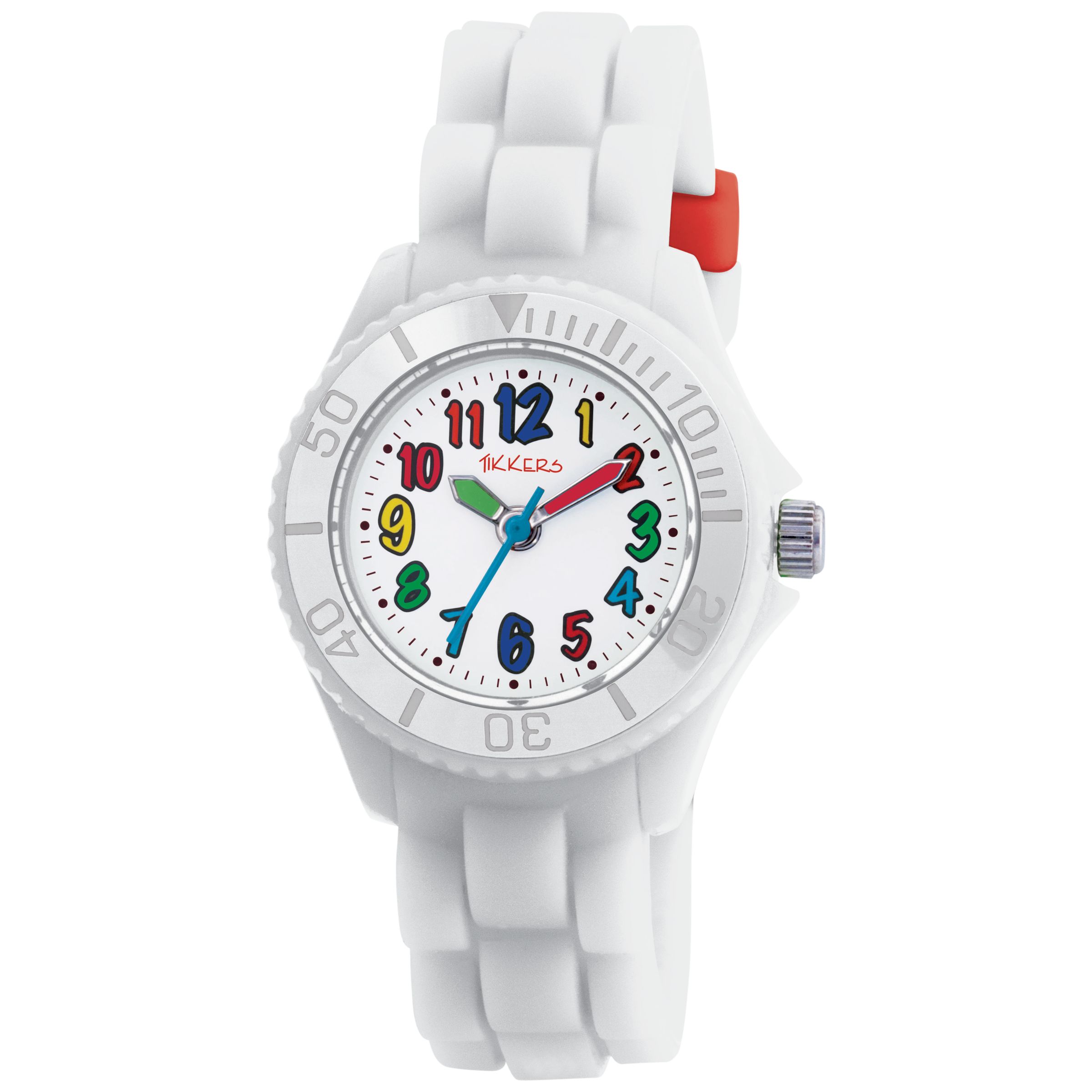 Tikkers TK0017 Kids Rubber Strap Watch, White