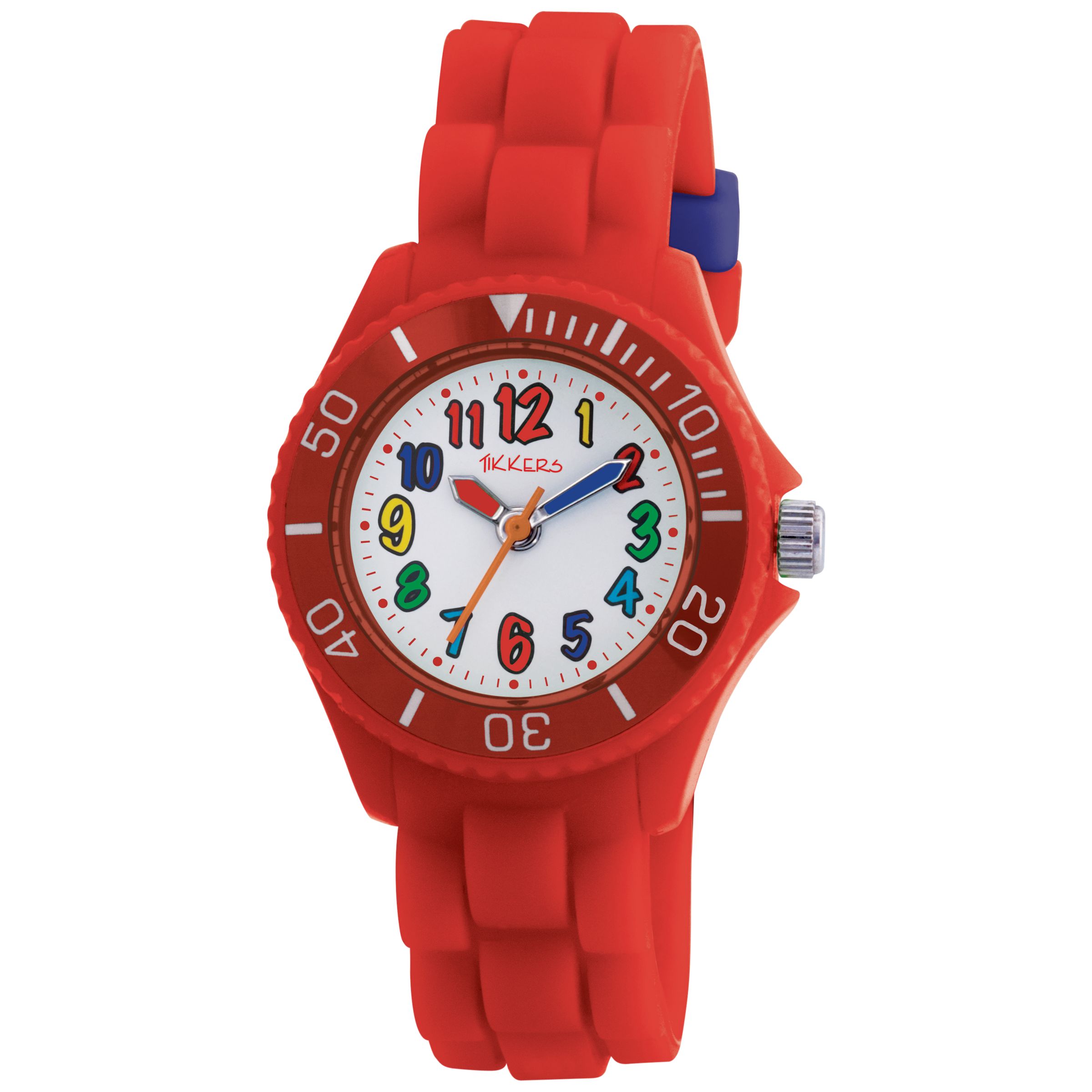 Tikkers TK0018 Kids Rubber Strap Watch, Red