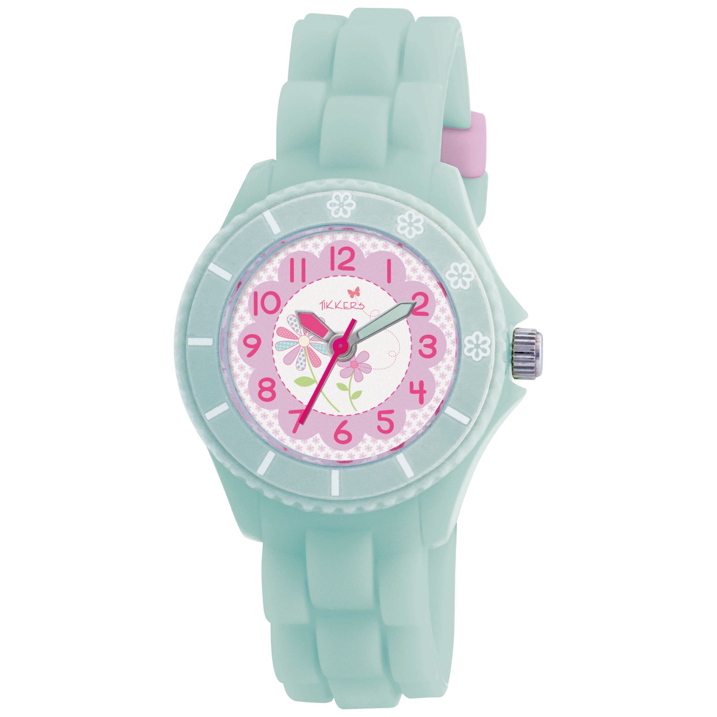 TK0021 Kids Flower Rubber Strap Watch, Teal