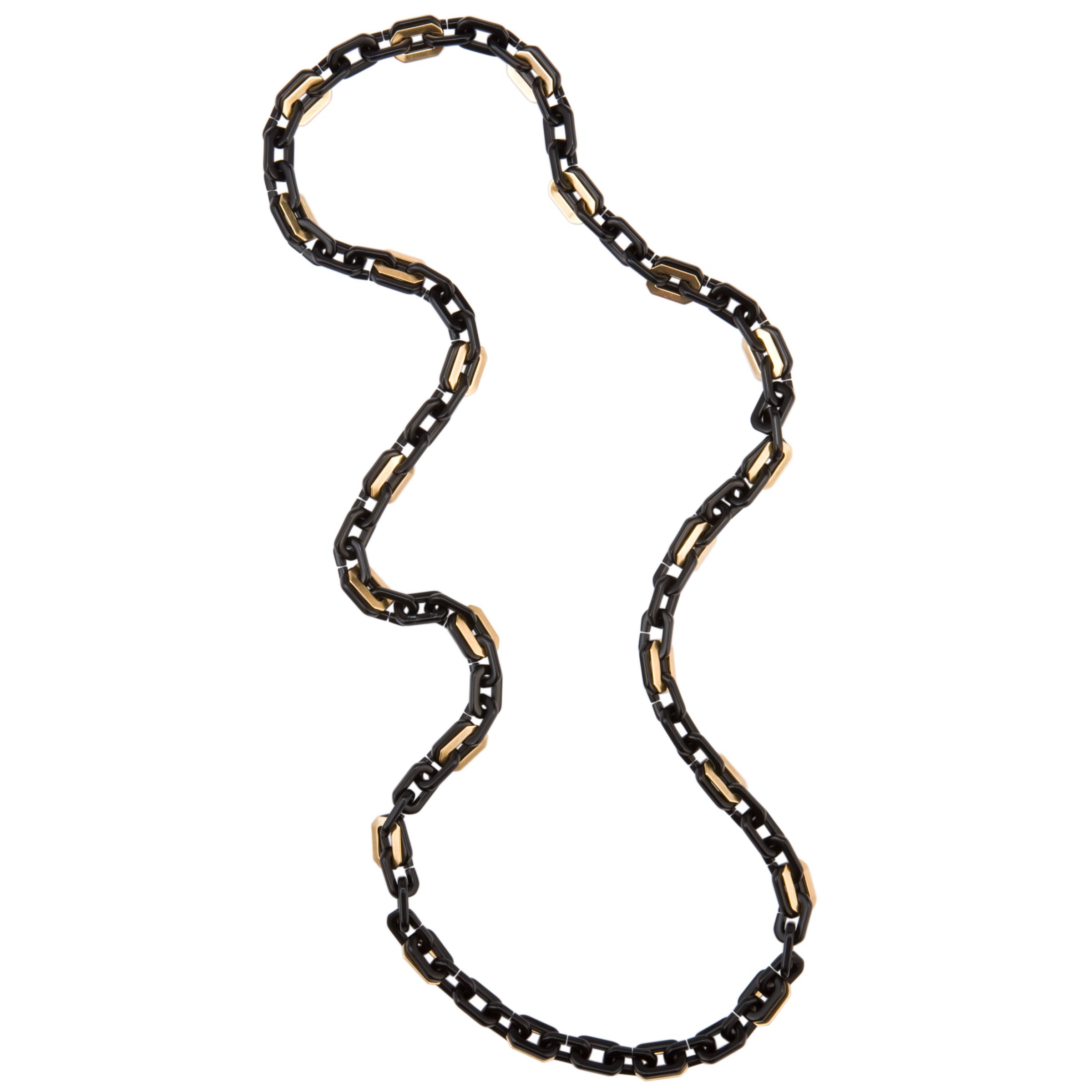 COLLECTION, John Lewis Women Long Black Acrylric Chain Necklace