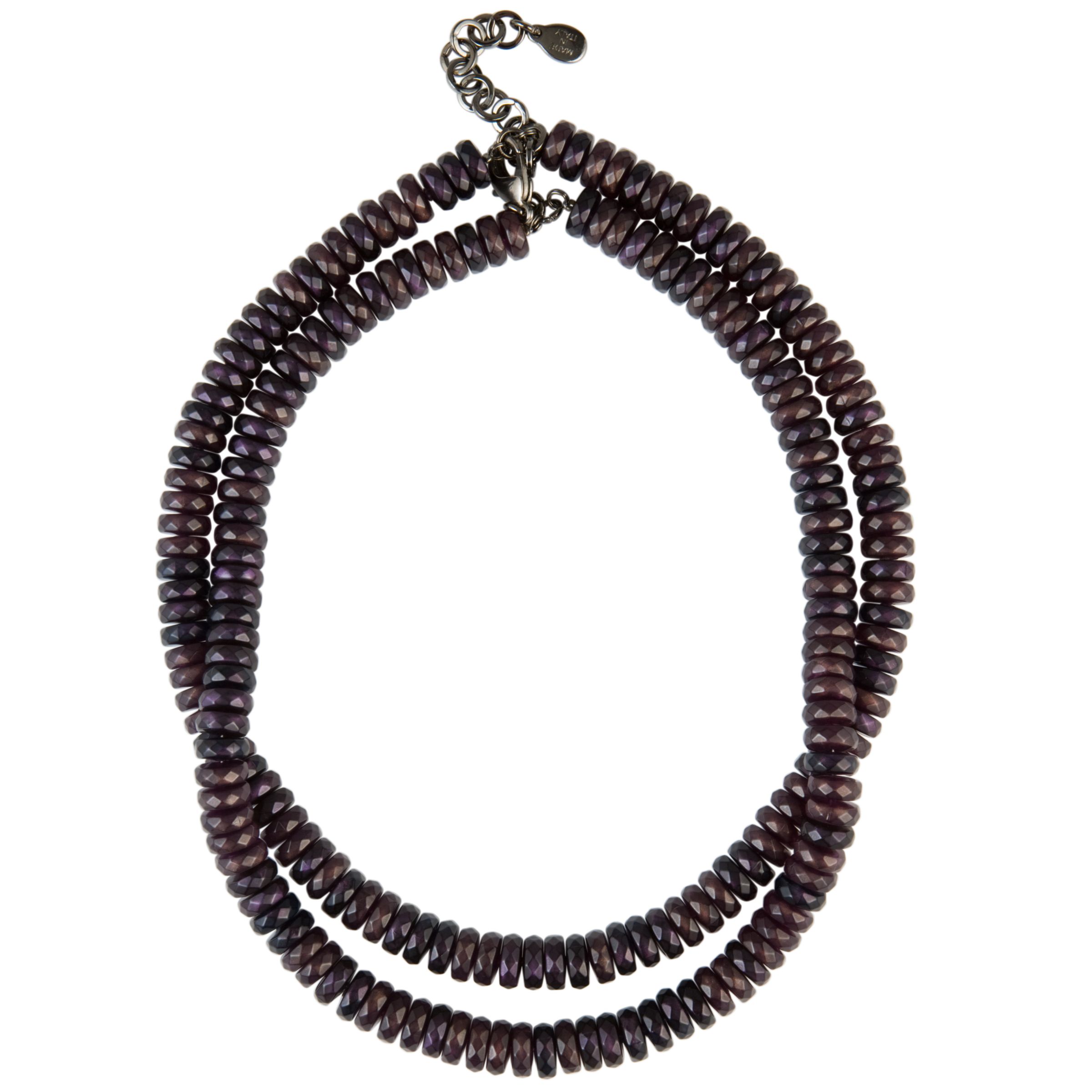 COLLECTION, John Lewis Women Plum Multi Facet Beaded Necklace