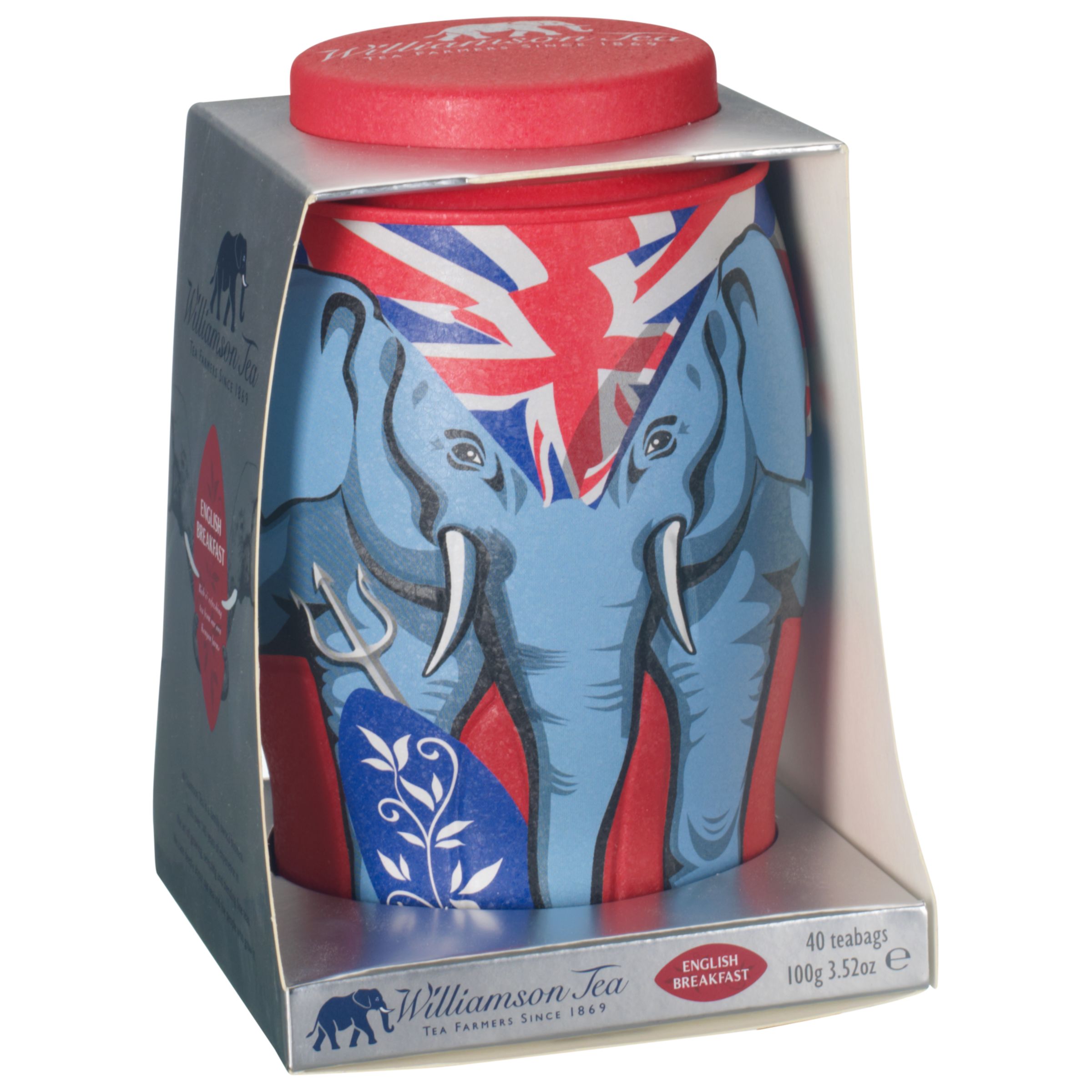 Williamson Teas English Breakfast Tea in an Elephant Tea Caddy 100g