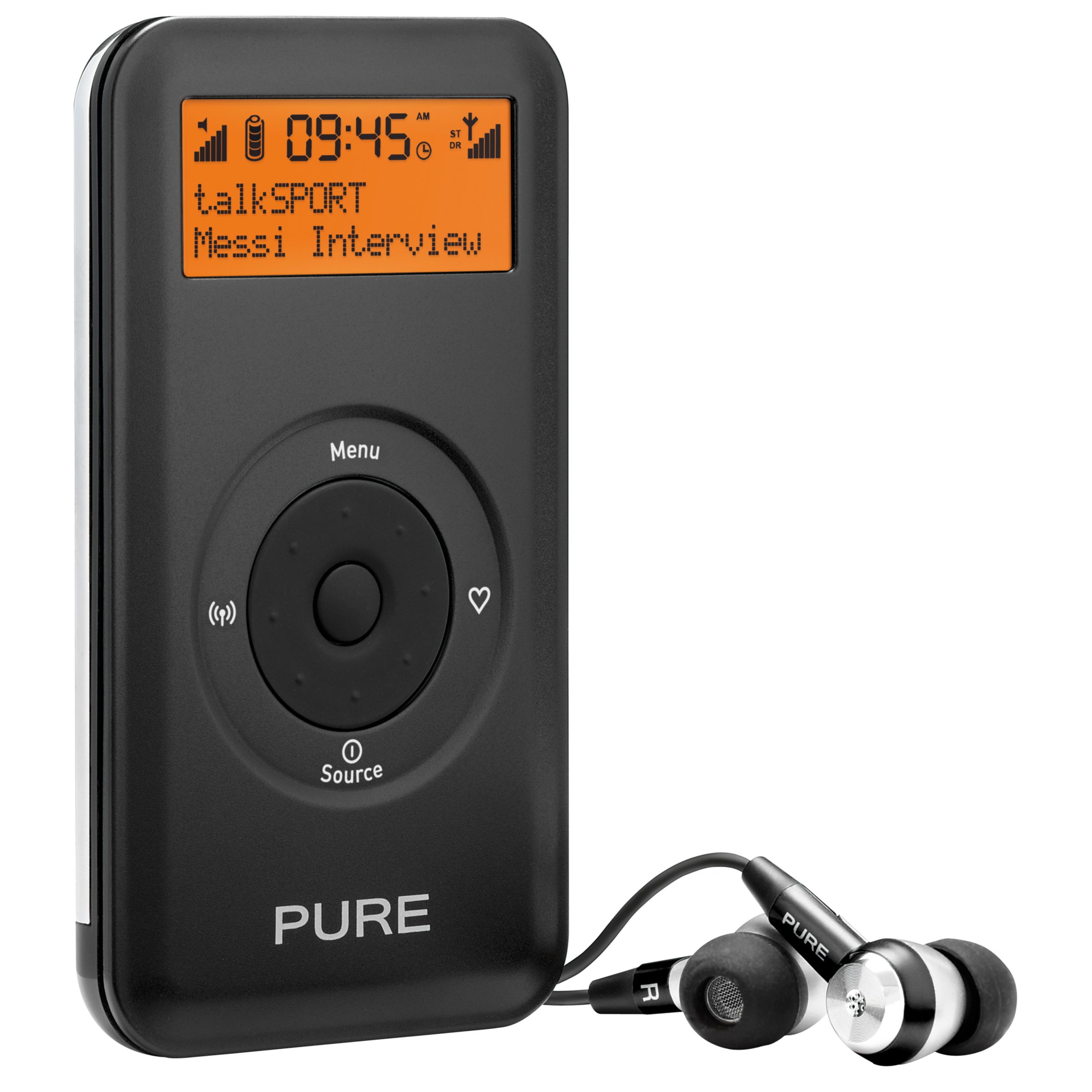 PURE Move 2500 DAB/FM Personal Stereo Radio, Black