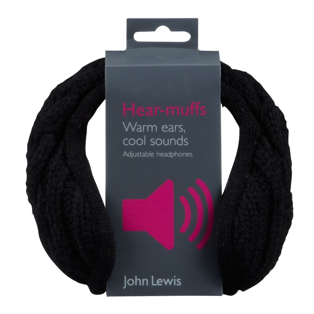 John Lewis Hear-muffs Headphones, Black