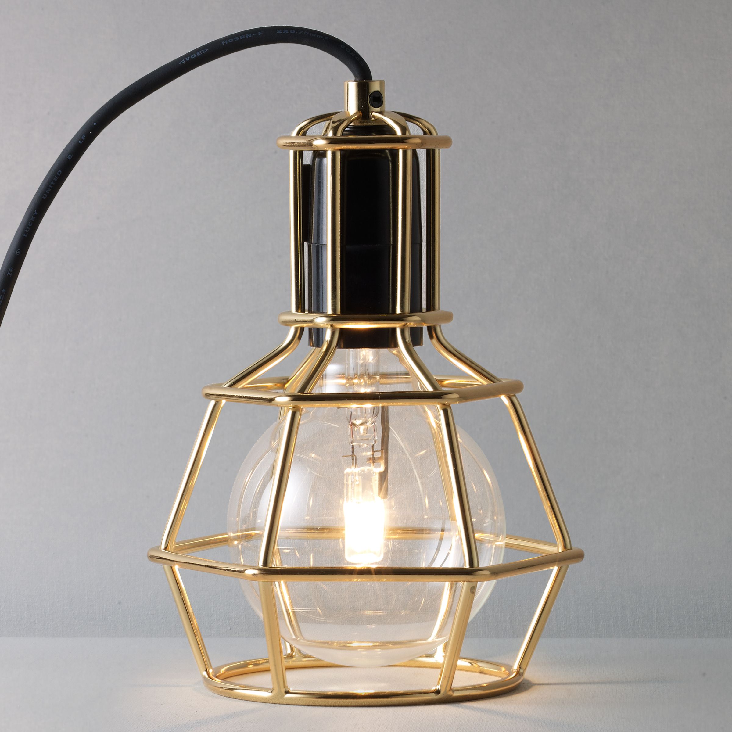Design House Stockholm Work Table Lamp, Gold at John Lewis