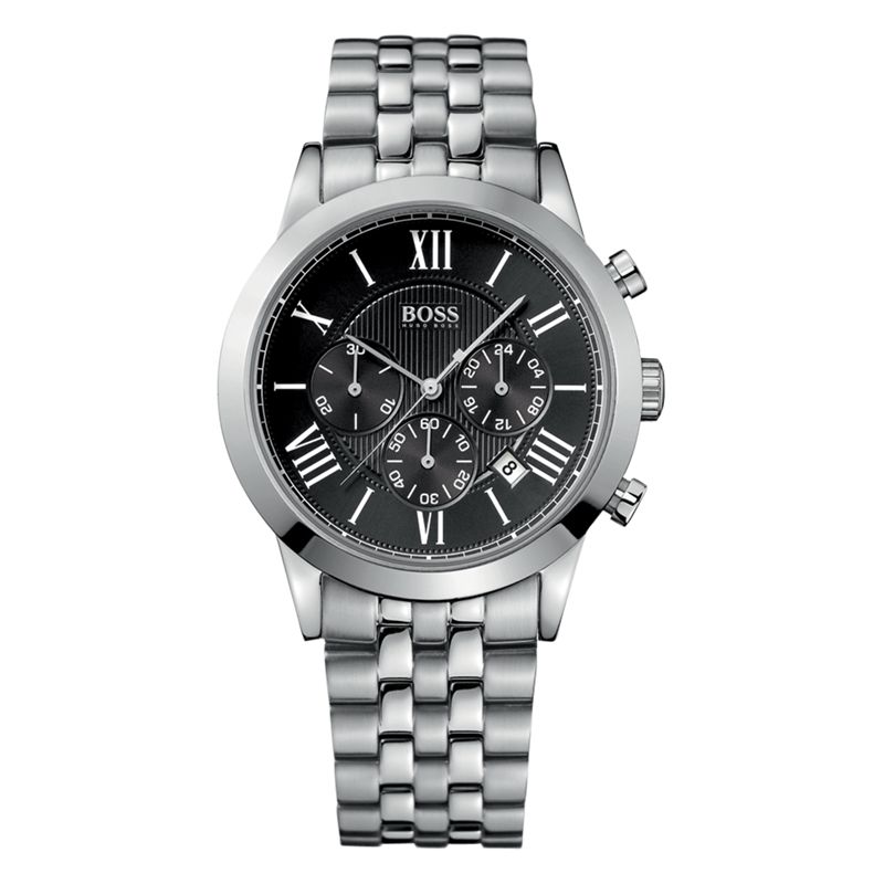 Hugo Boss 1512572 Mens Chronograph Bracelet Watch, Silver