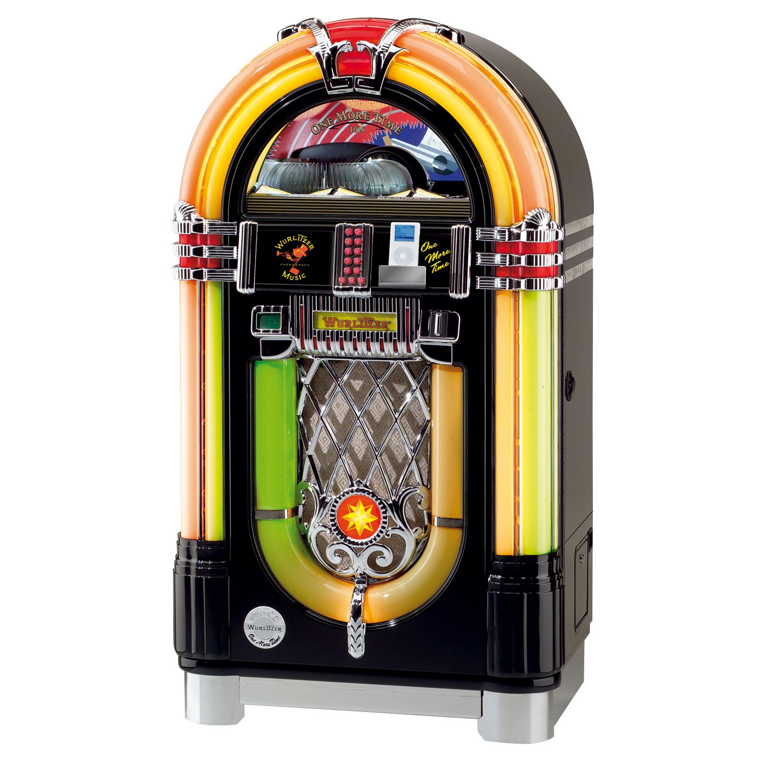 Wurlitzer One More Time Jukebox, CD/iPod Special Edition, Black at John Lewis