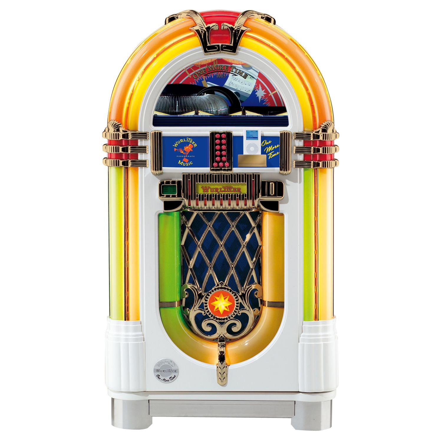 Wurlitzer One More Time Jukebox, CD/iPod Special Edition, White at John Lewis