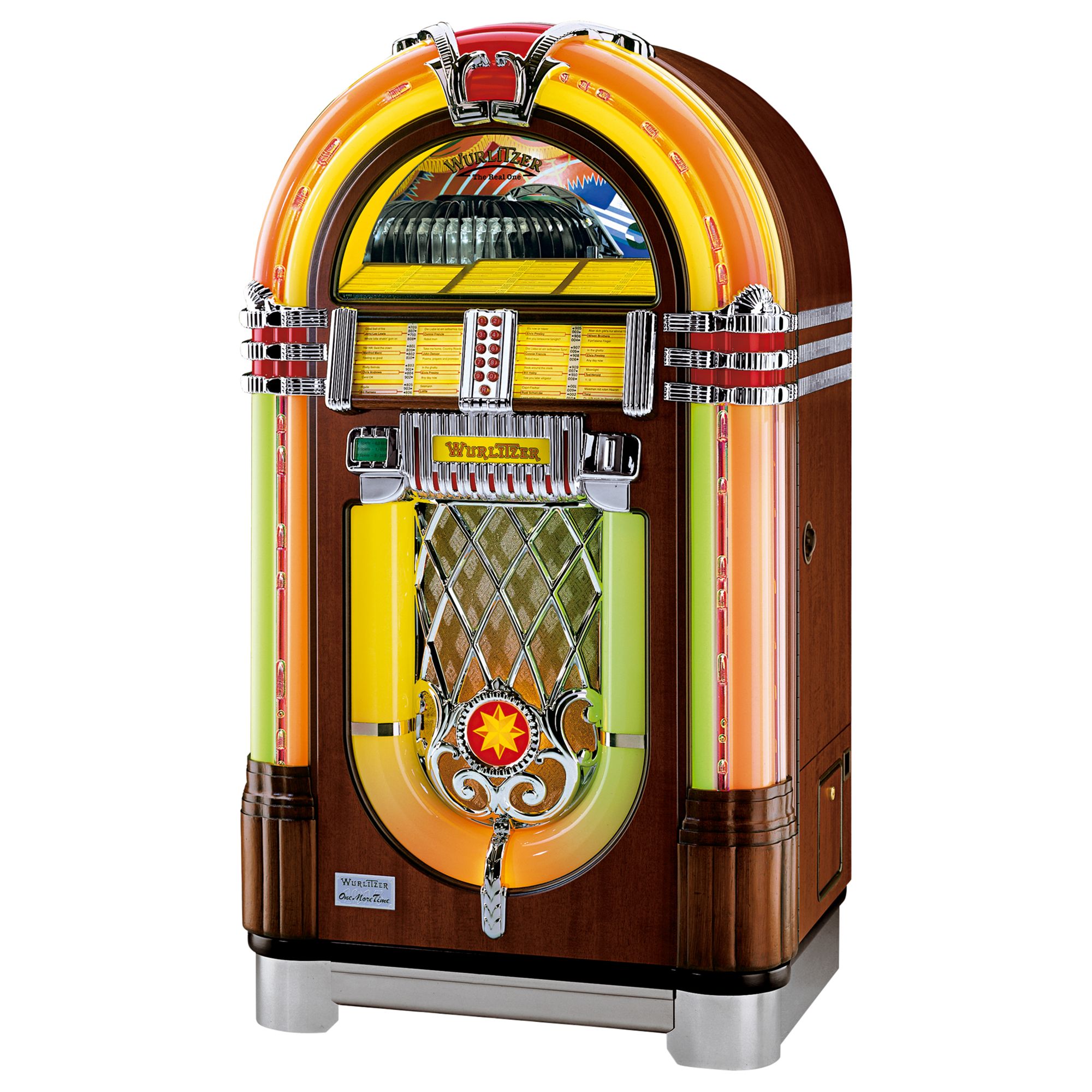 Wurlitzer One More Time Jukebox, CD Edition, Mahogony at John Lewis