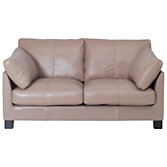 John Lewis Ikon Medium Sofa, Oxford Leather, Mushroom, width 172cm