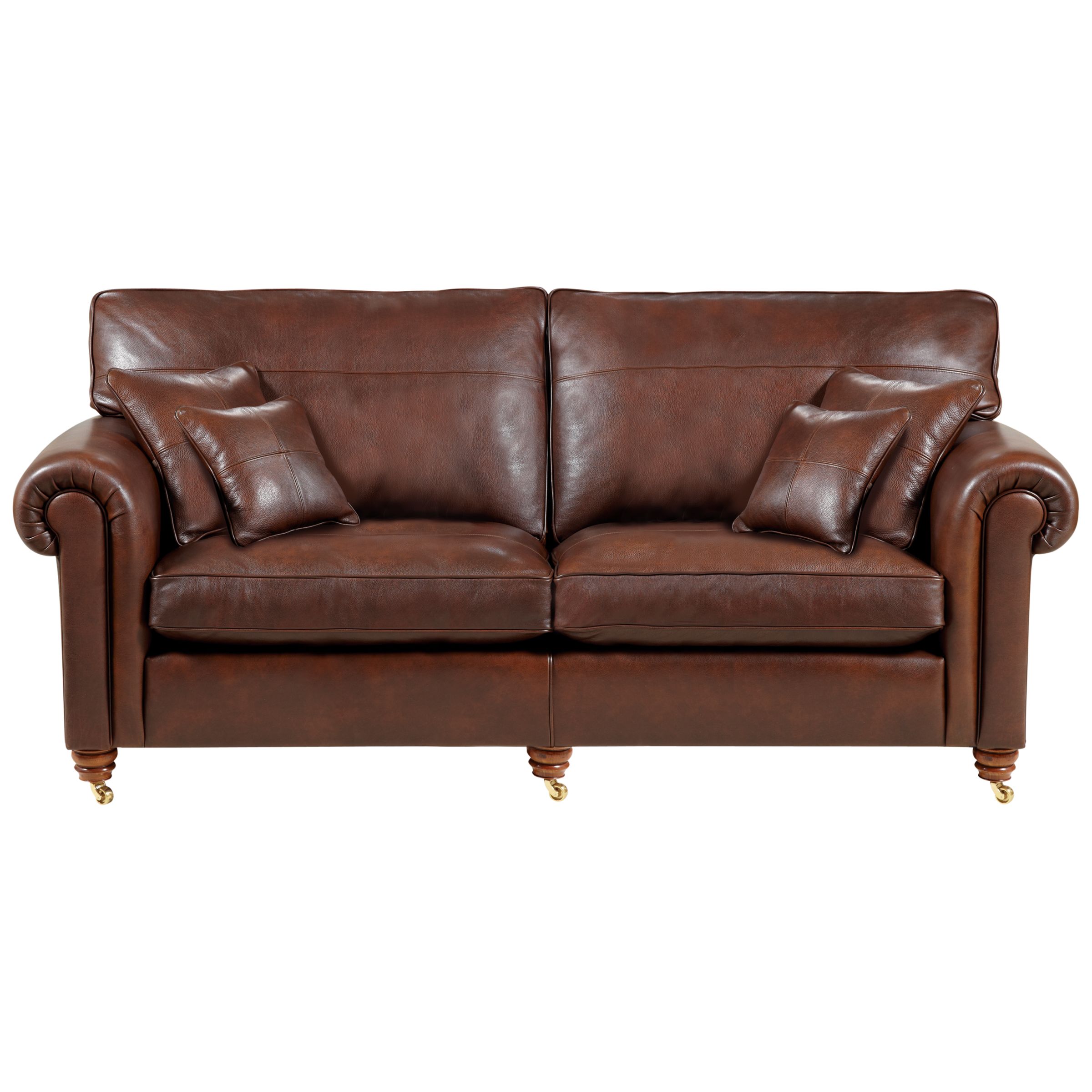 Duresta Lowndes Grand Sofa, Brandy Hide at John Lewis