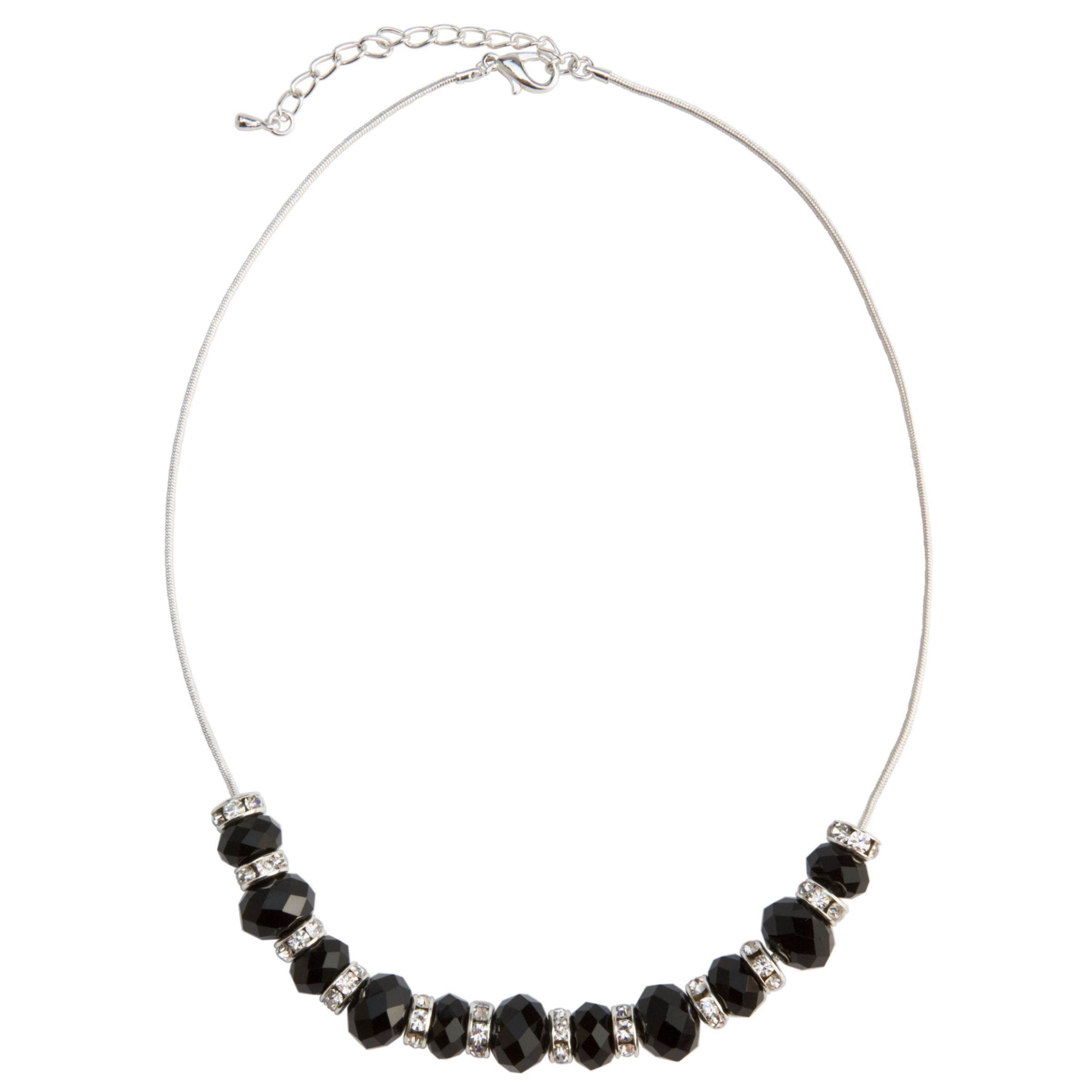 John Lewis Women Jet Crystal Necklace, Black